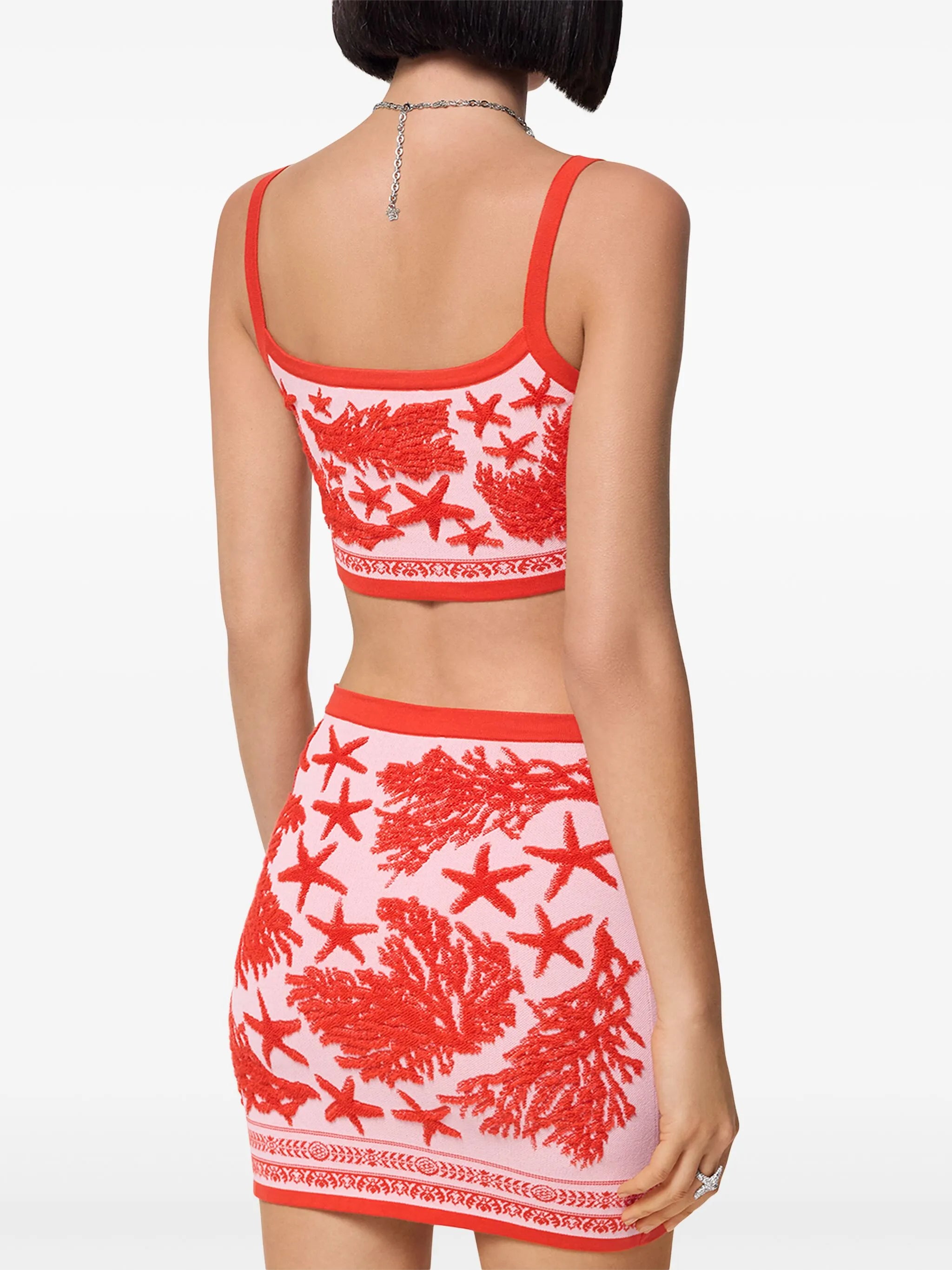 Barocco Sea knitted crop top