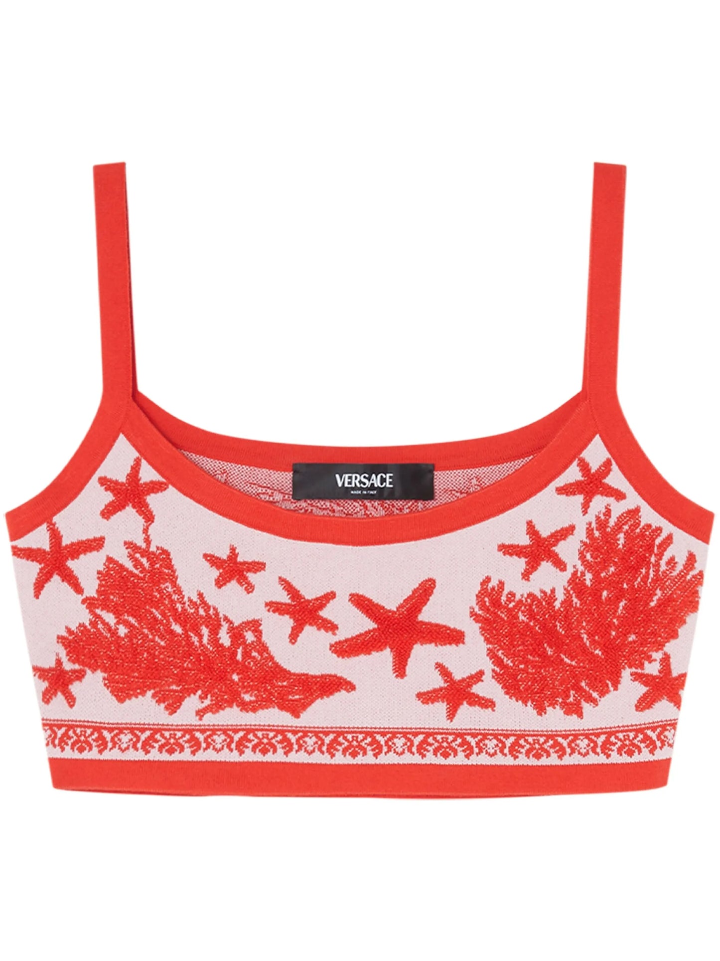 Barocco Sea knitted crop top