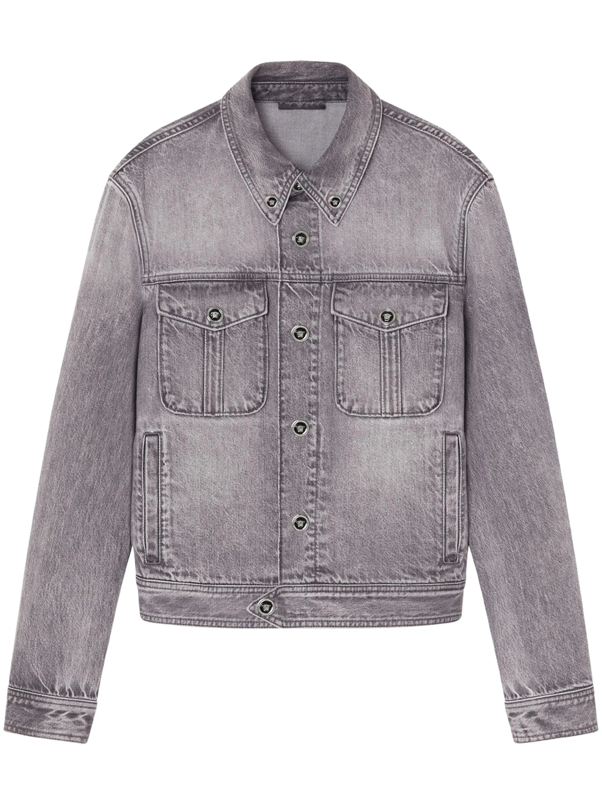 Medusa Head-buttons denim jacket