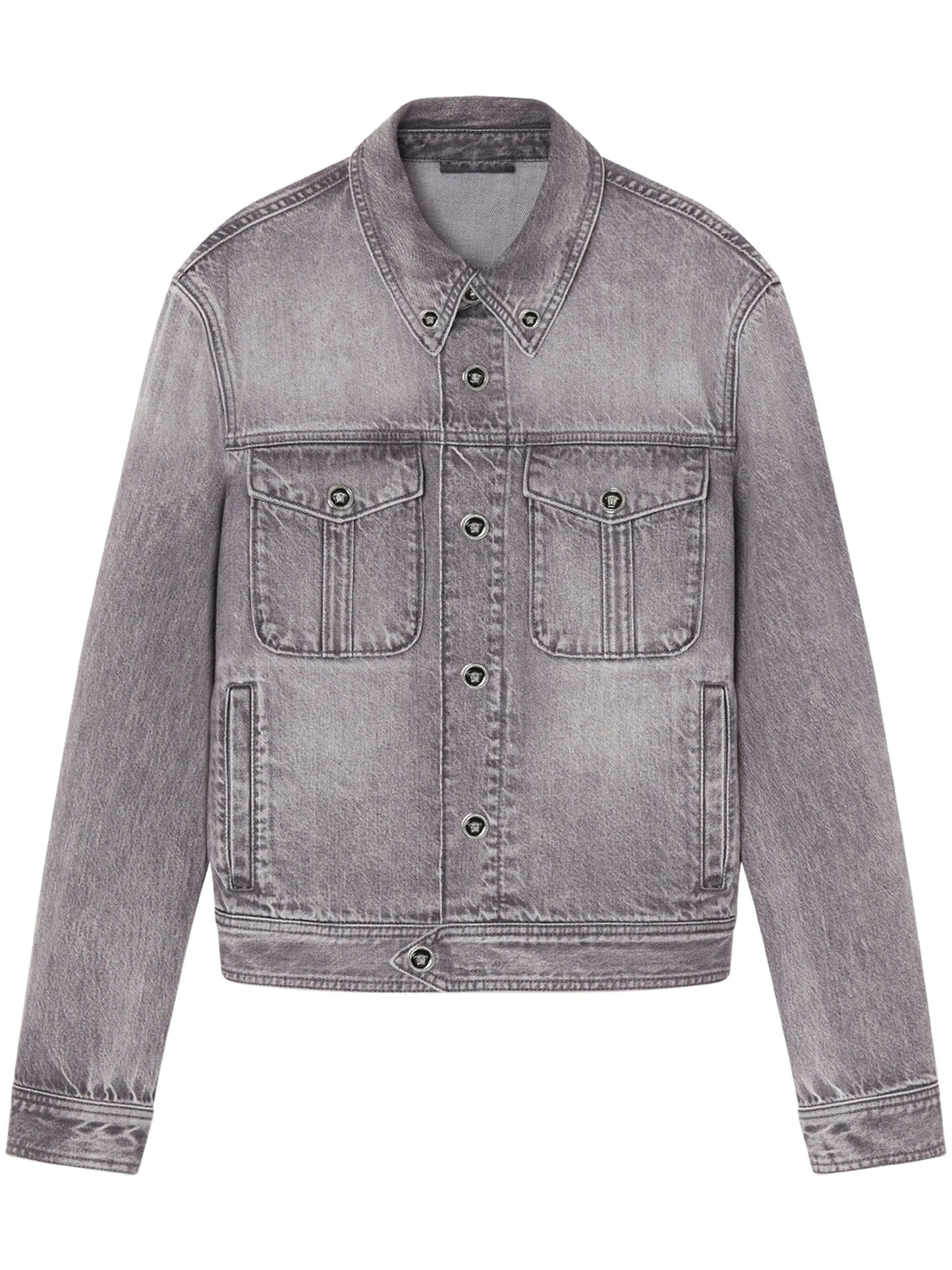 Medusa Head-buttons denim jacket