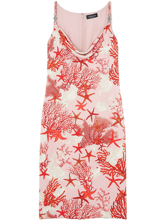 Barocco Sea silk slip dress