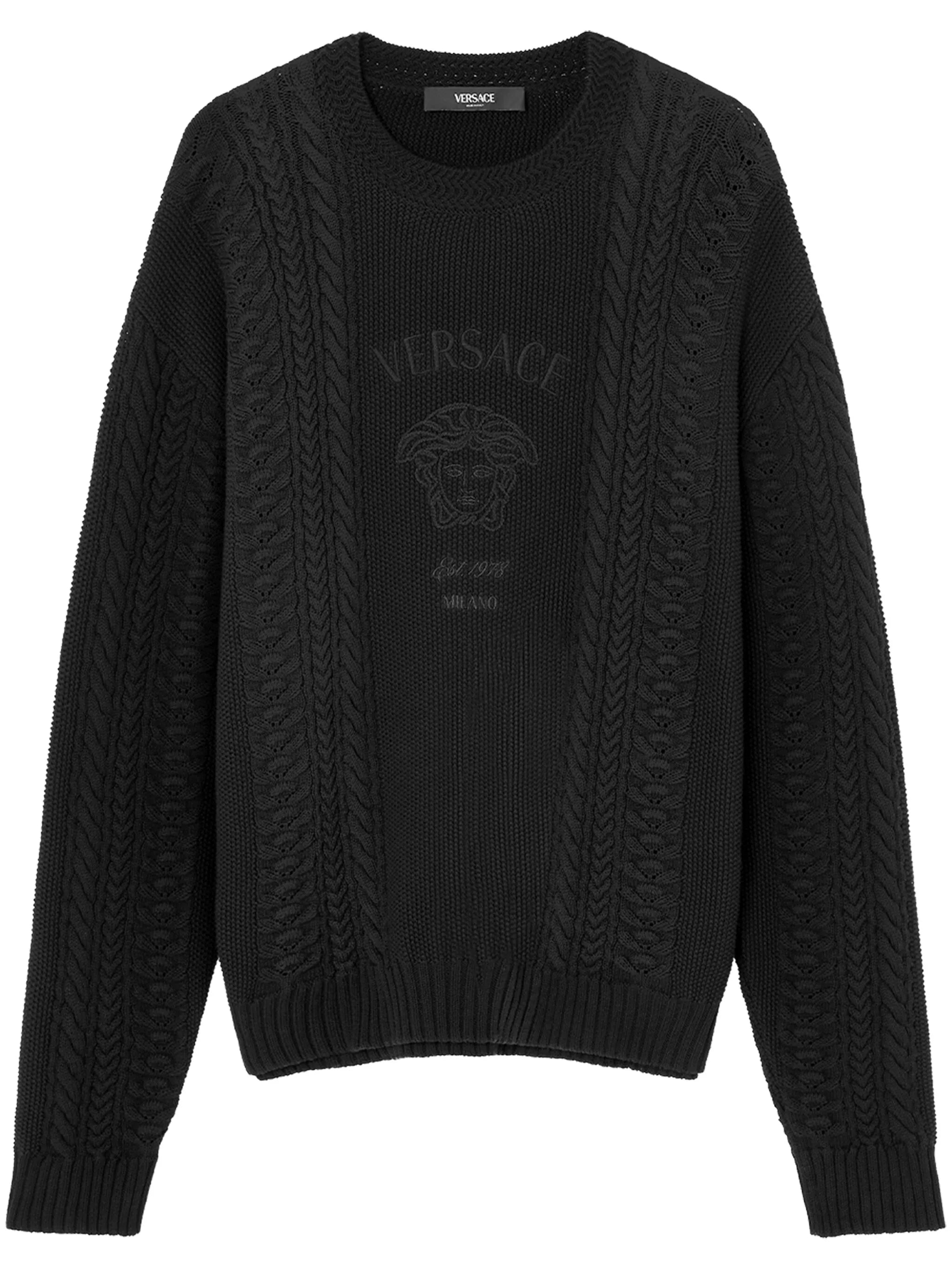 Medusa Milano cable-knit sweater