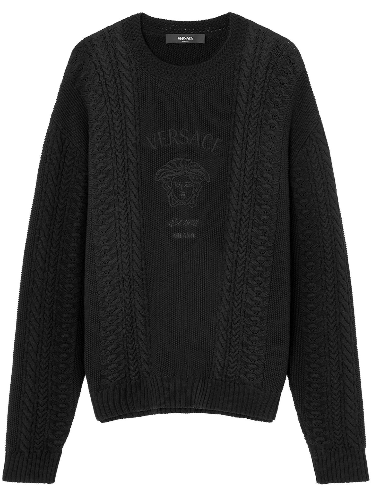 Medusa Milano cable-knit sweater