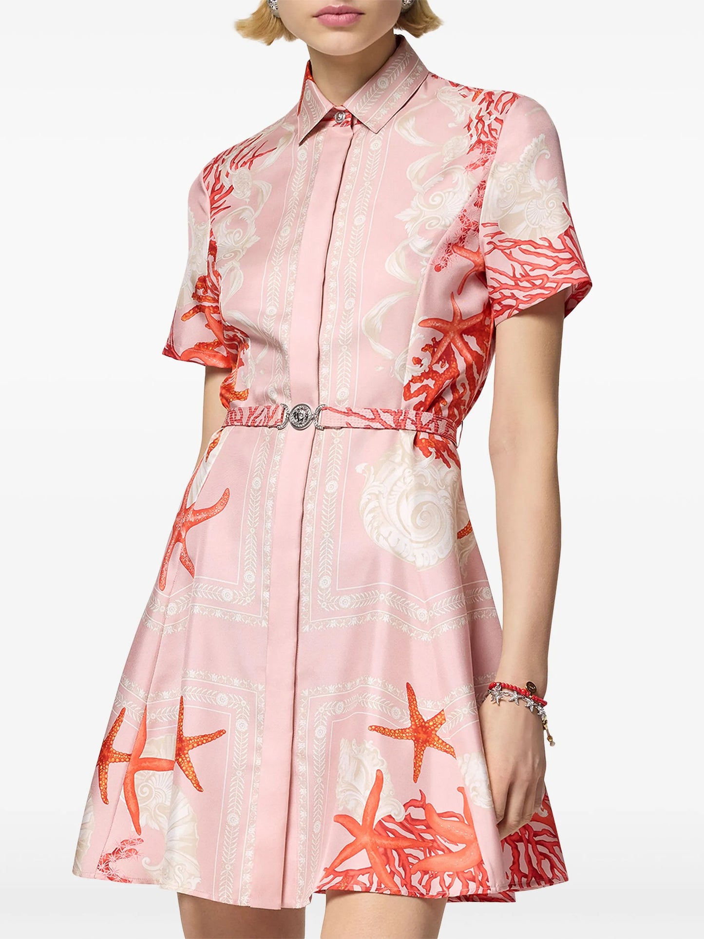 Barocco Sea silk shirt dress
