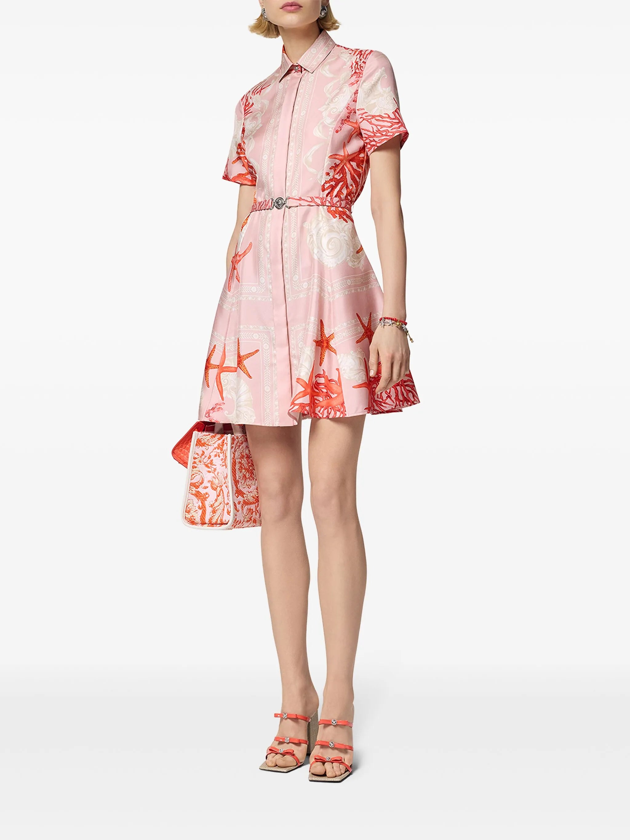 Barocco Sea silk shirt dress