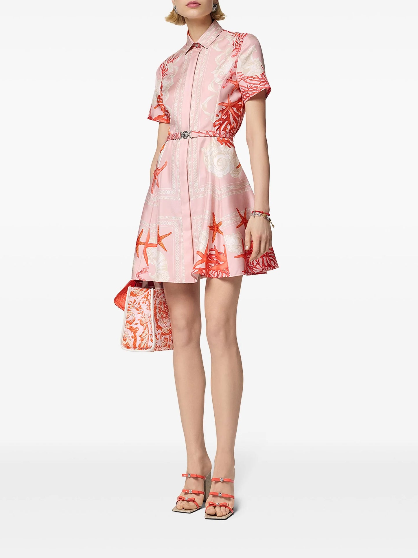 Barocco Sea silk shirt dress