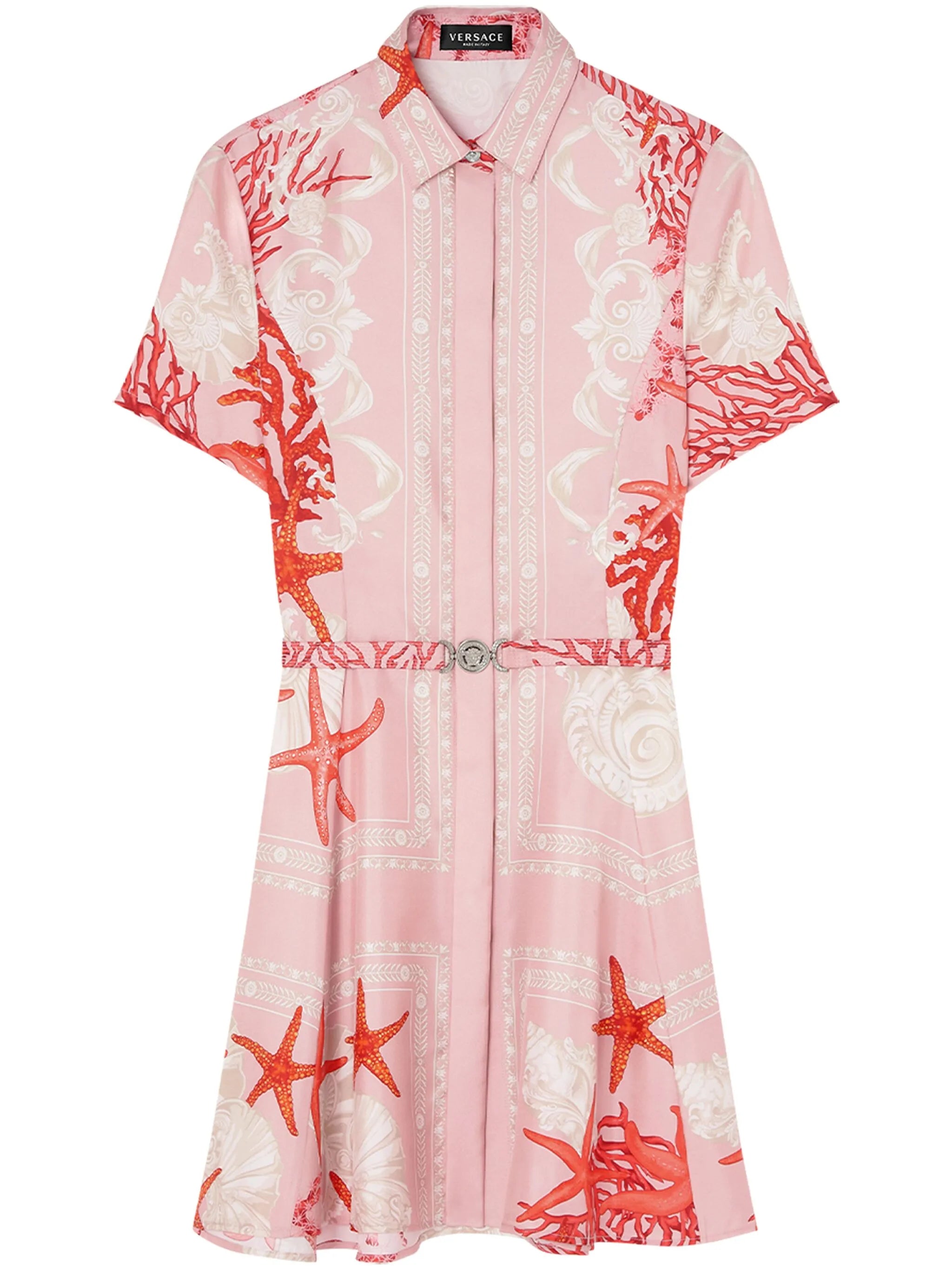 Barocco Sea silk shirt dress