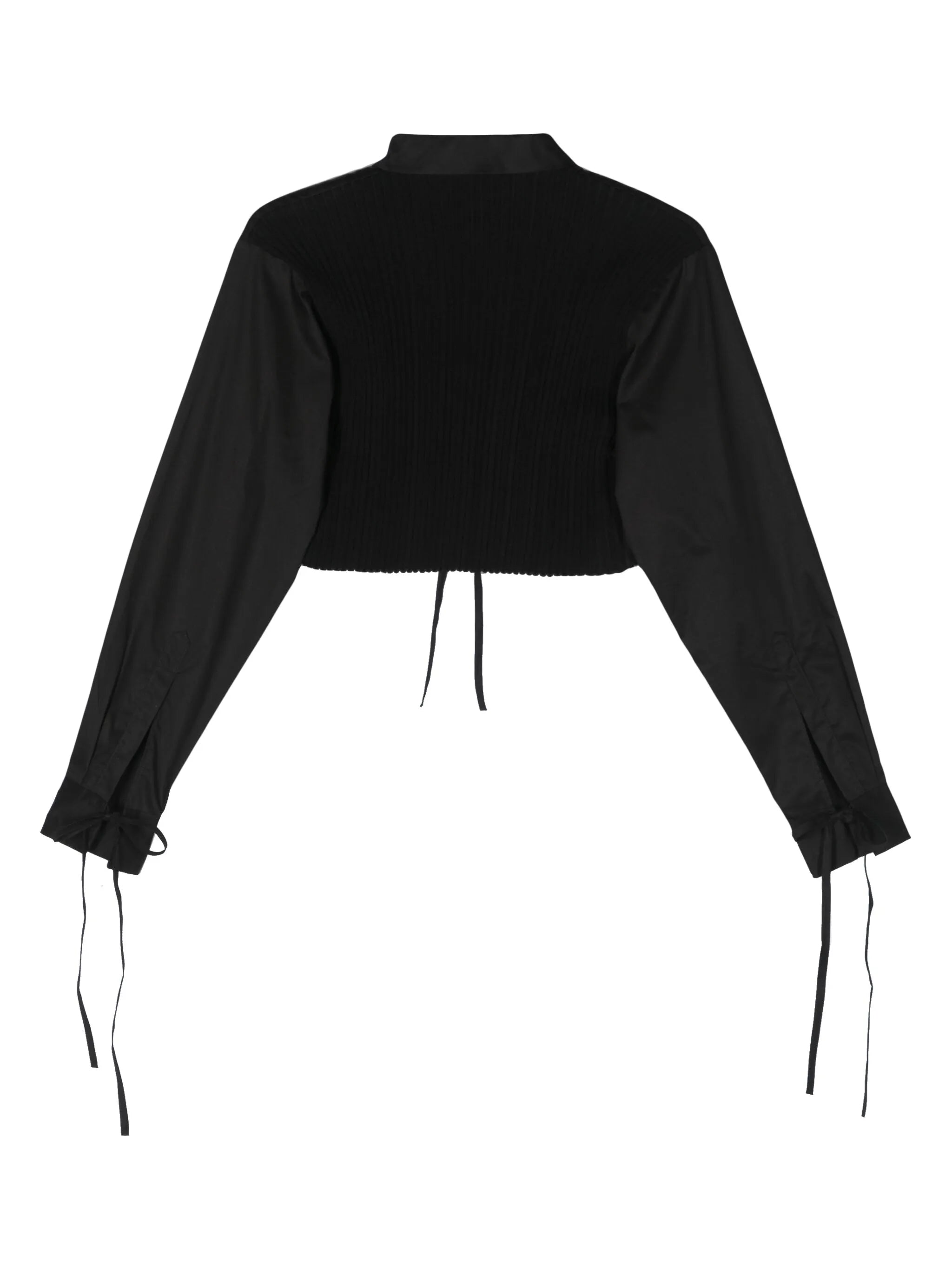 panelled cropped shirt