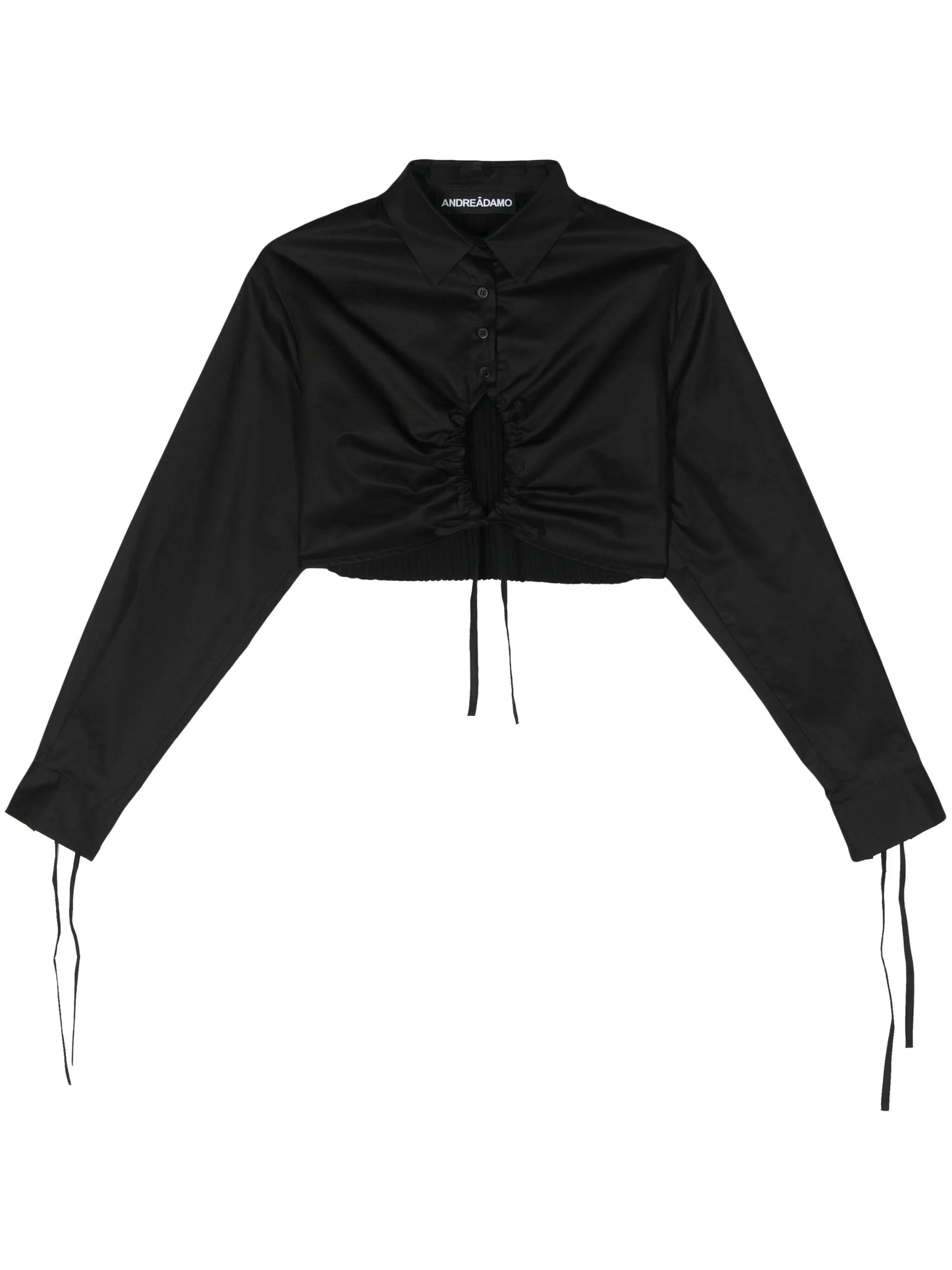 panelled cropped shirt