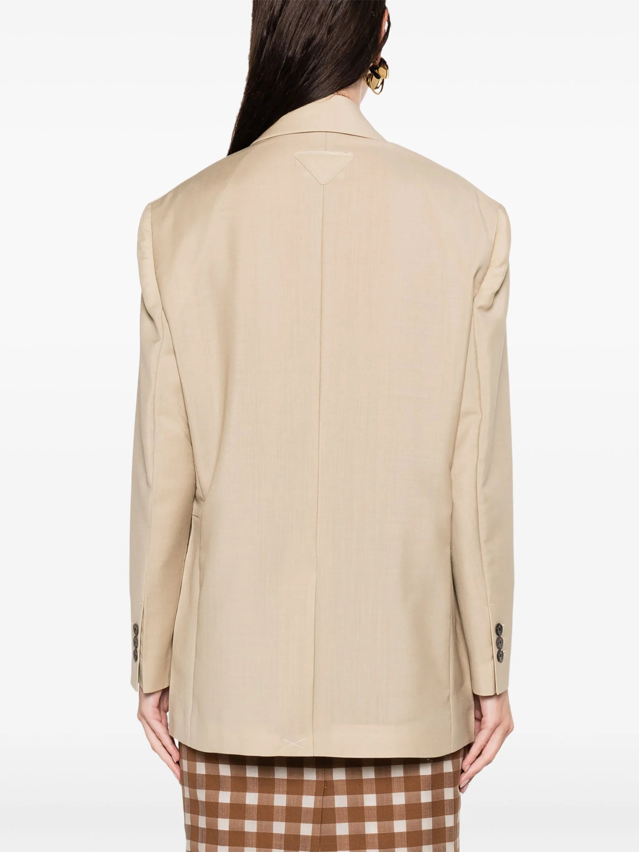 logo-triangle single-breasted blazer
