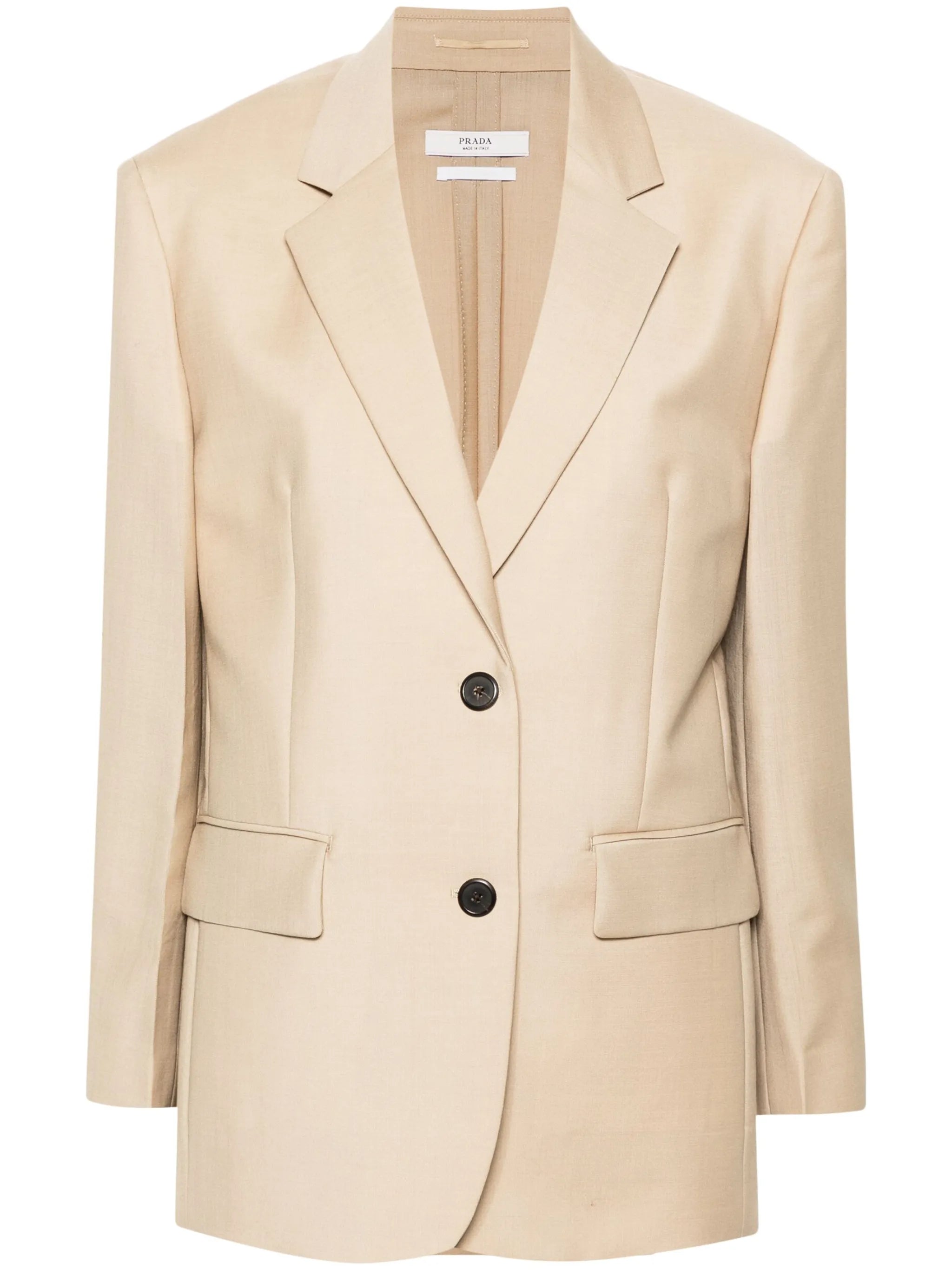 logo-triangle single-breasted blazer