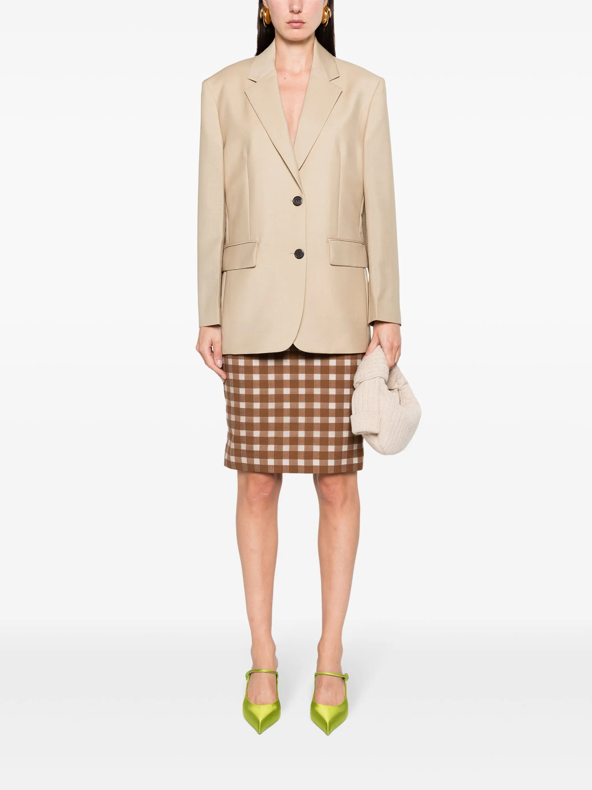 logo-triangle single-breasted blazer