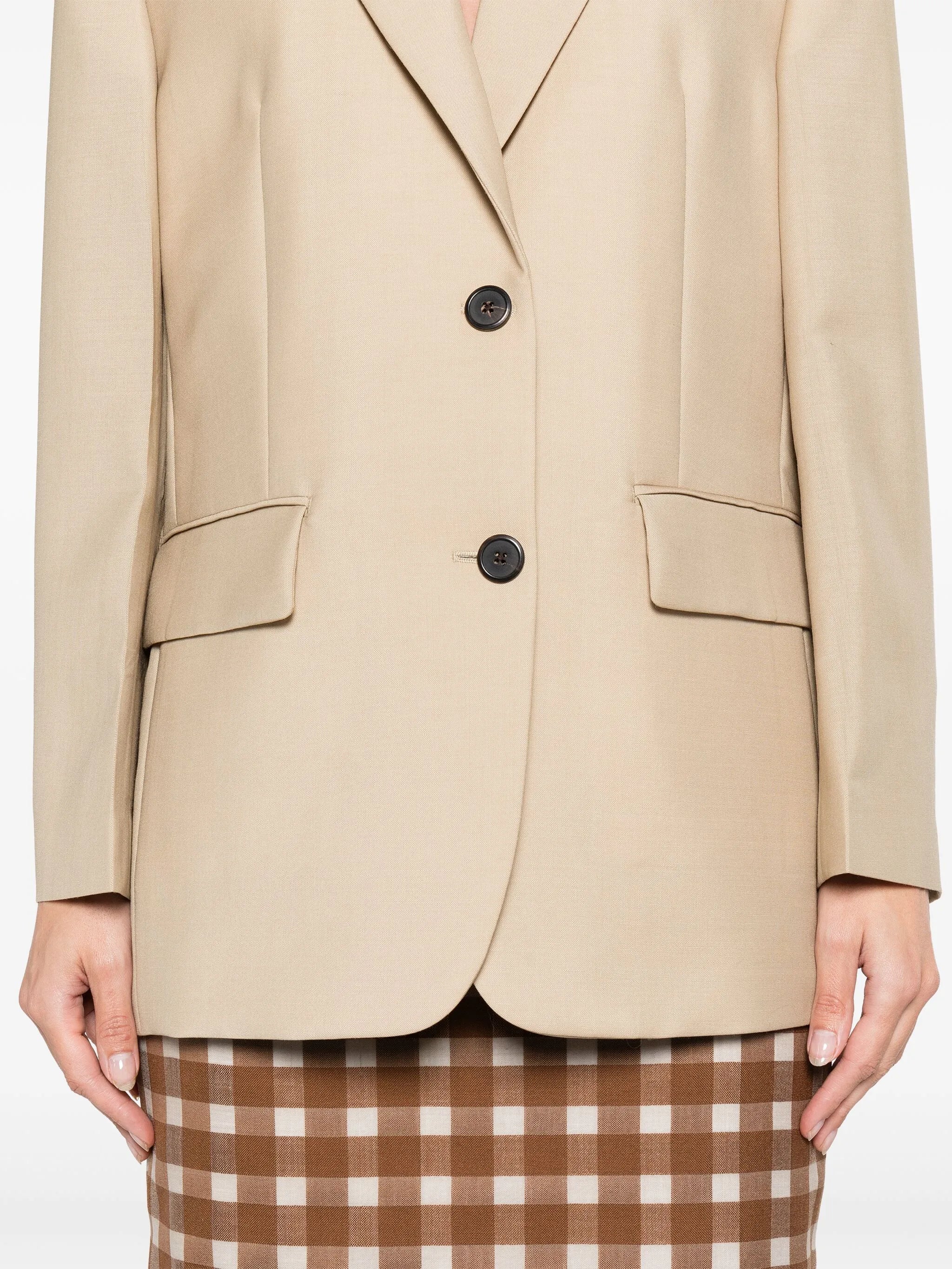 logo-triangle single-breasted blazer