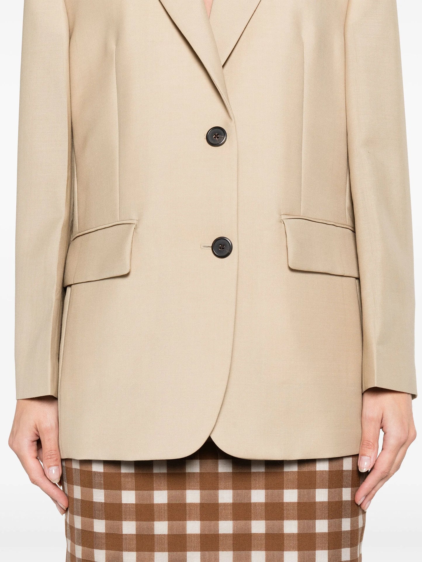 logo-triangle single-breasted blazer