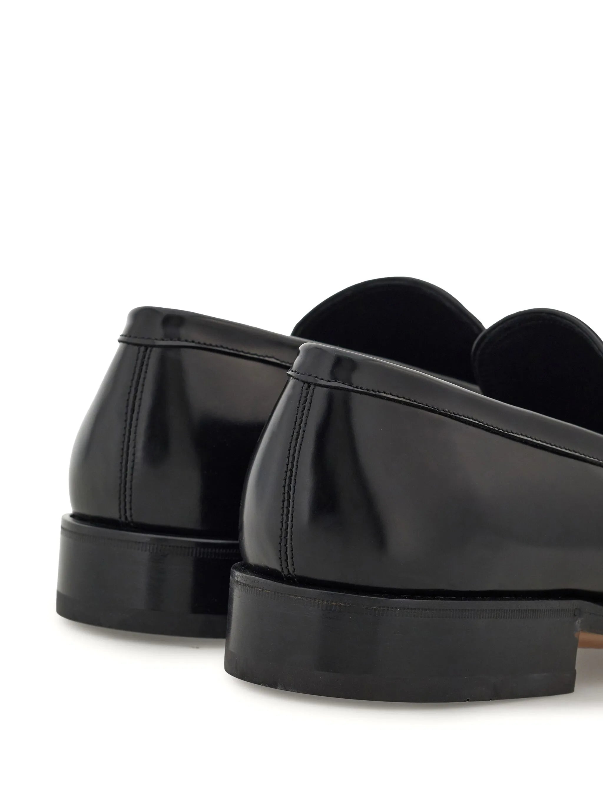 Gancini-plaque leather mocassins