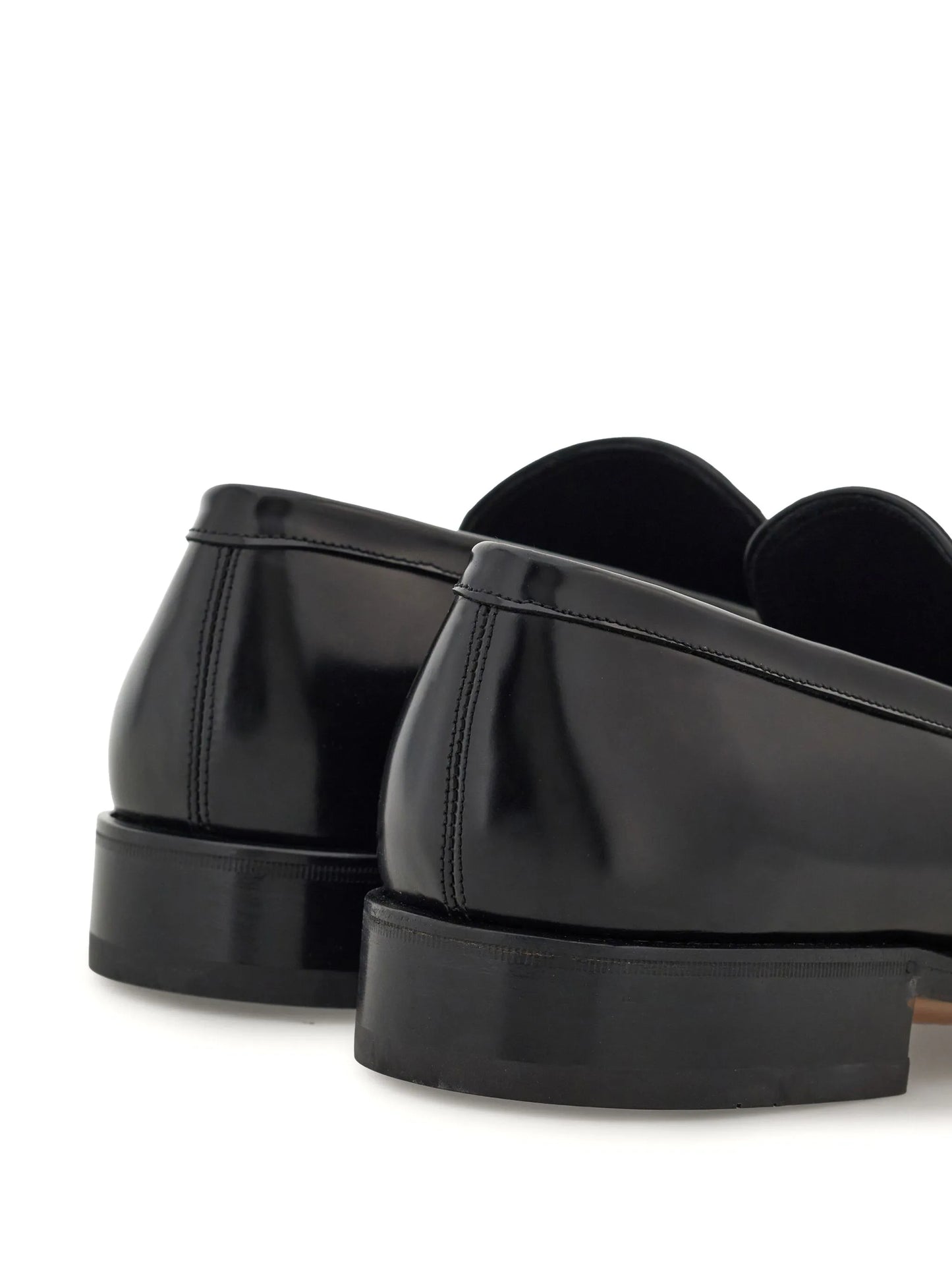 Gancini-plaque leather mocassins