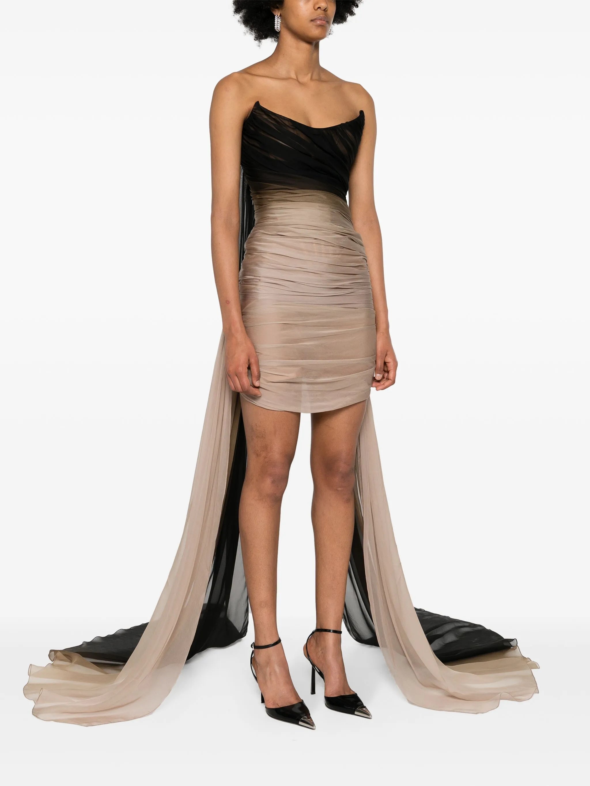 gradient corset mini dress