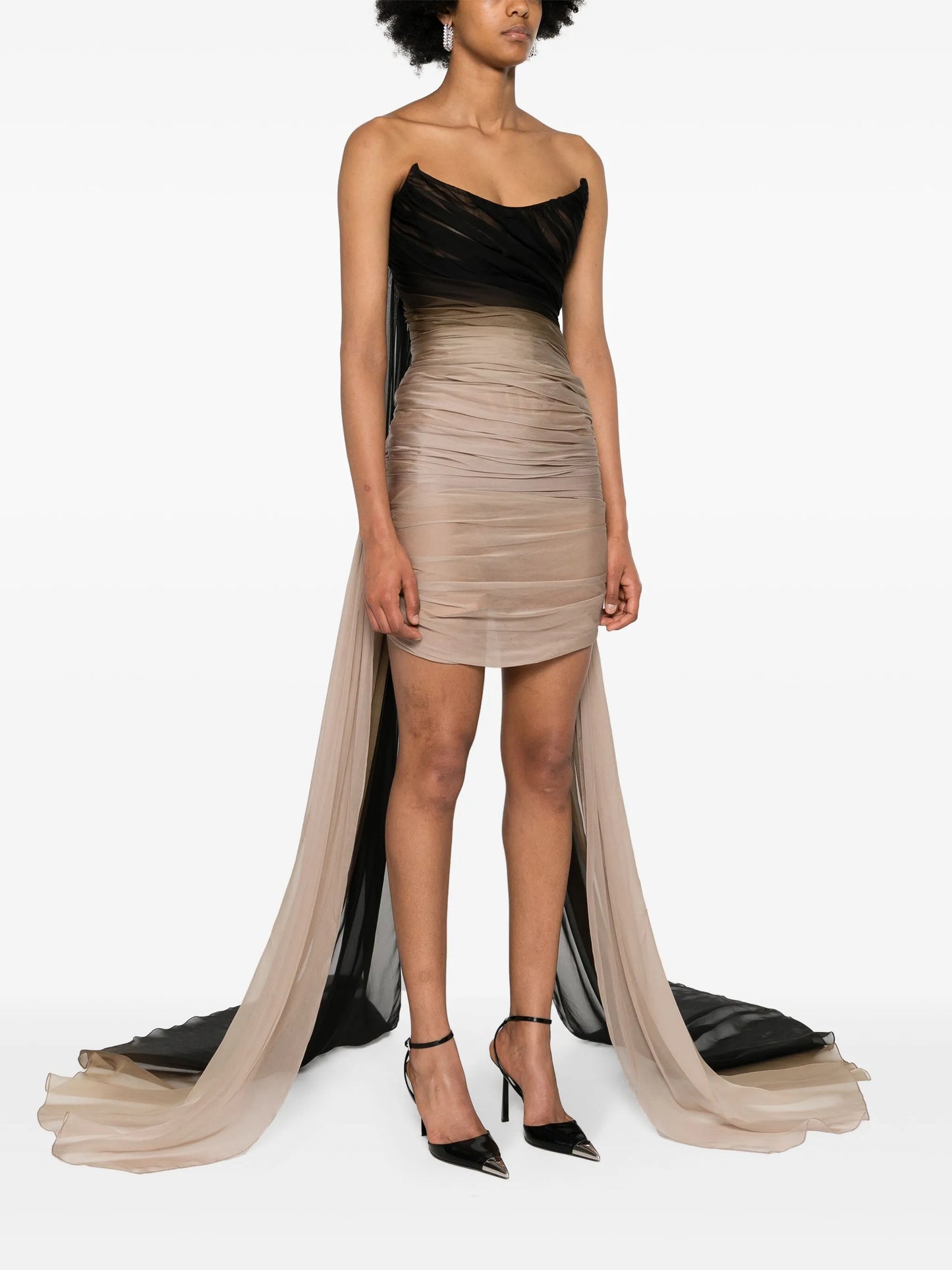 gradient corset mini dress