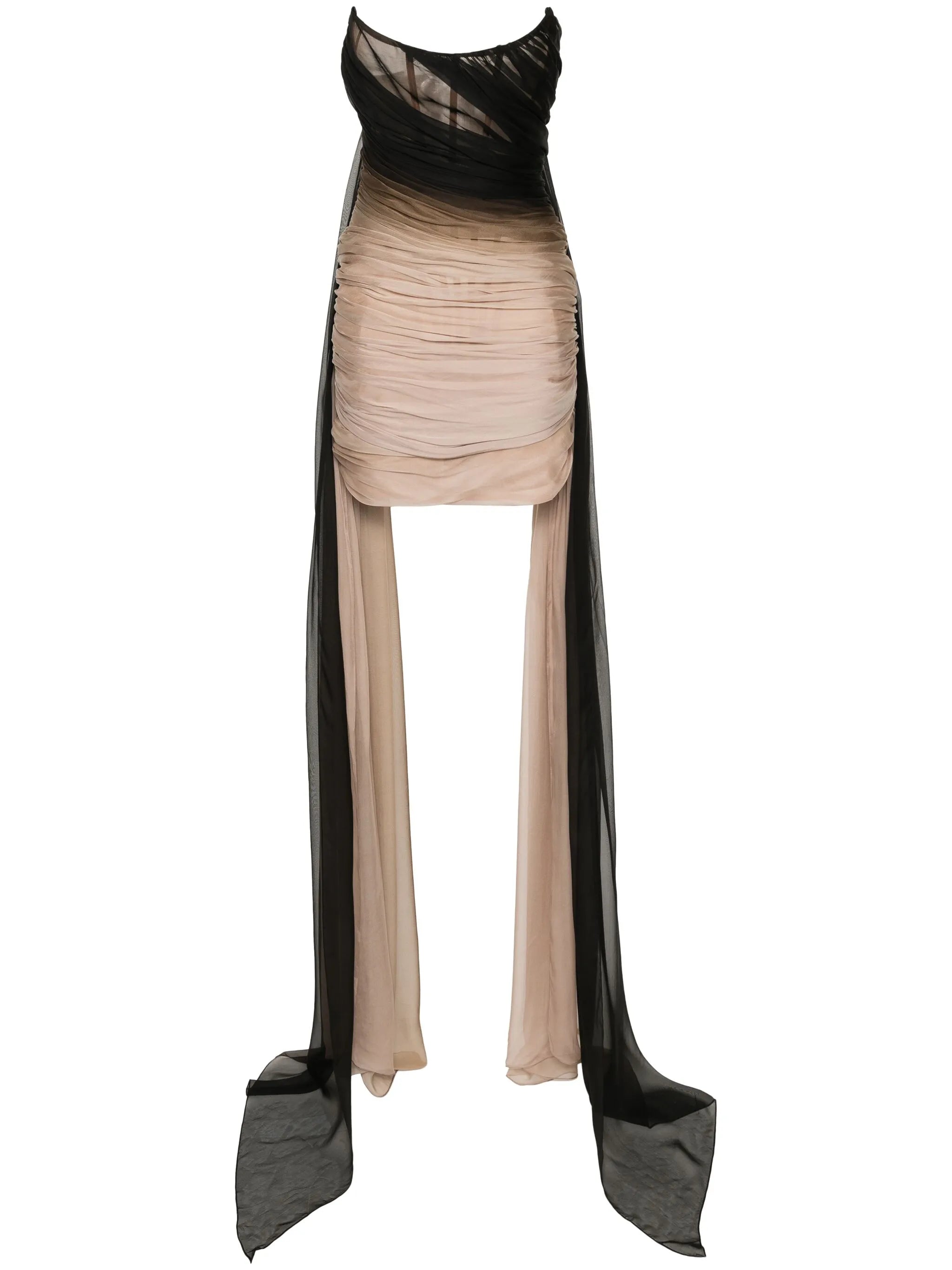 gradient corset mini dress