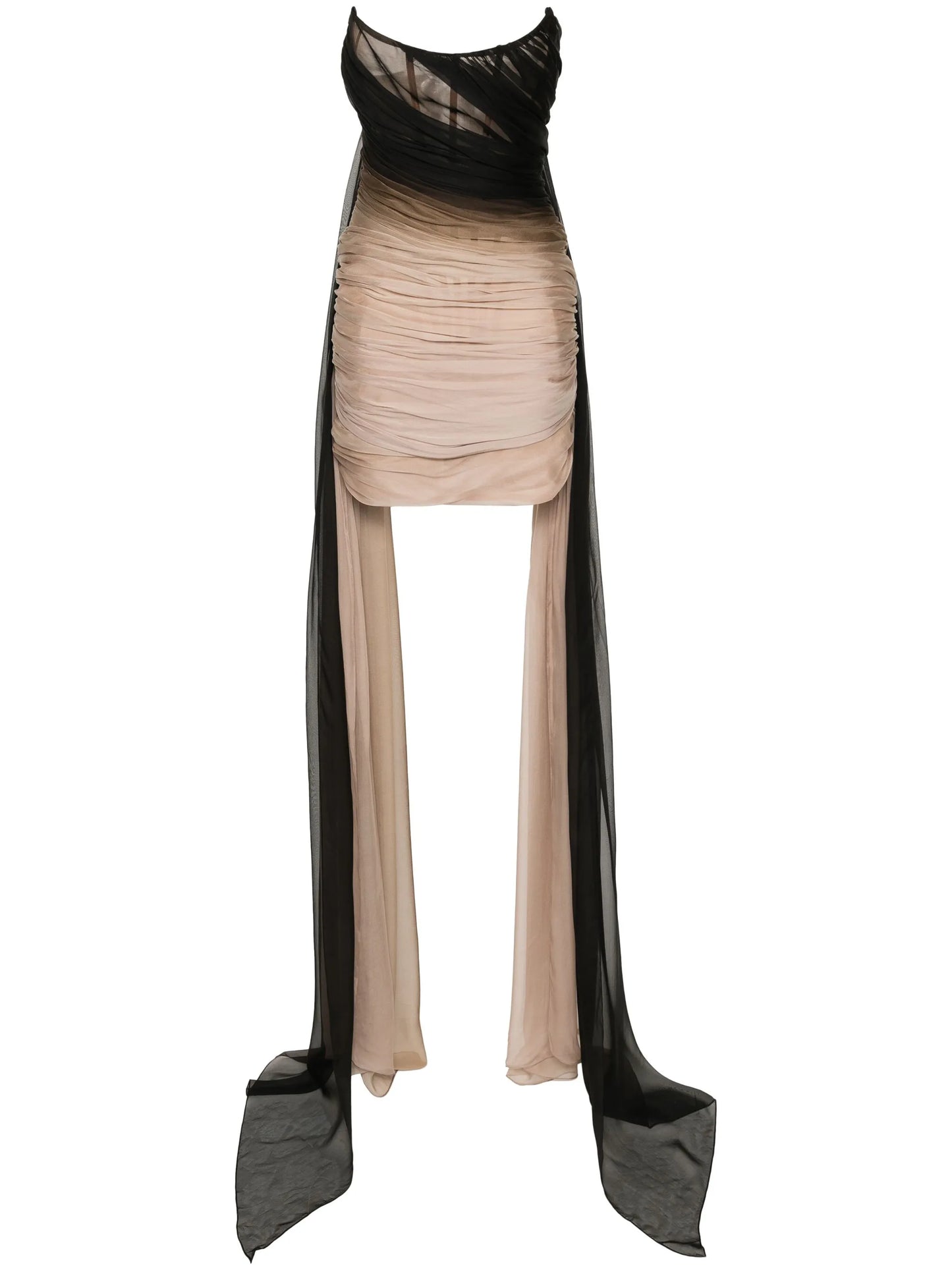 gradient corset mini dress