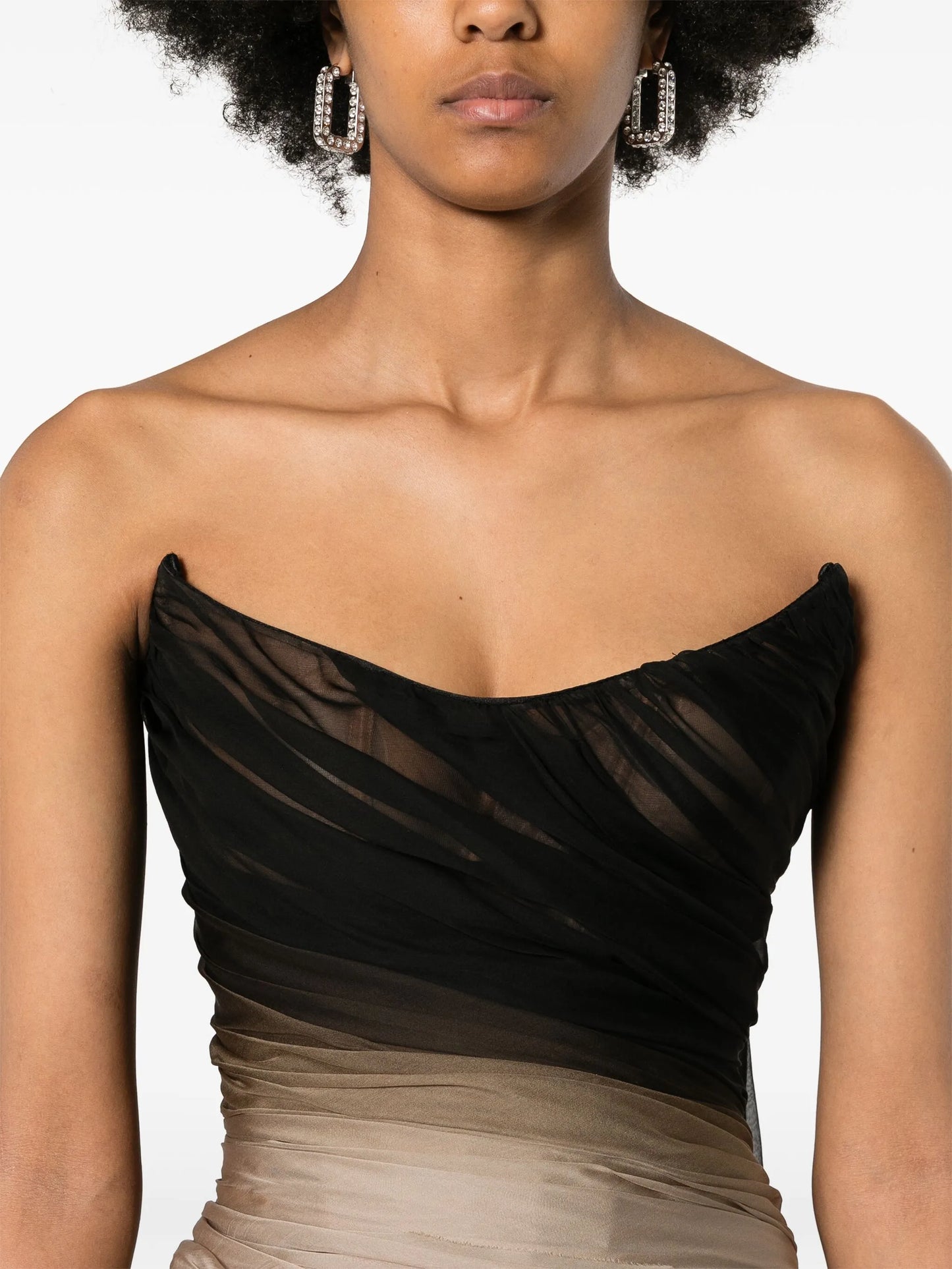 gradient corset mini dress