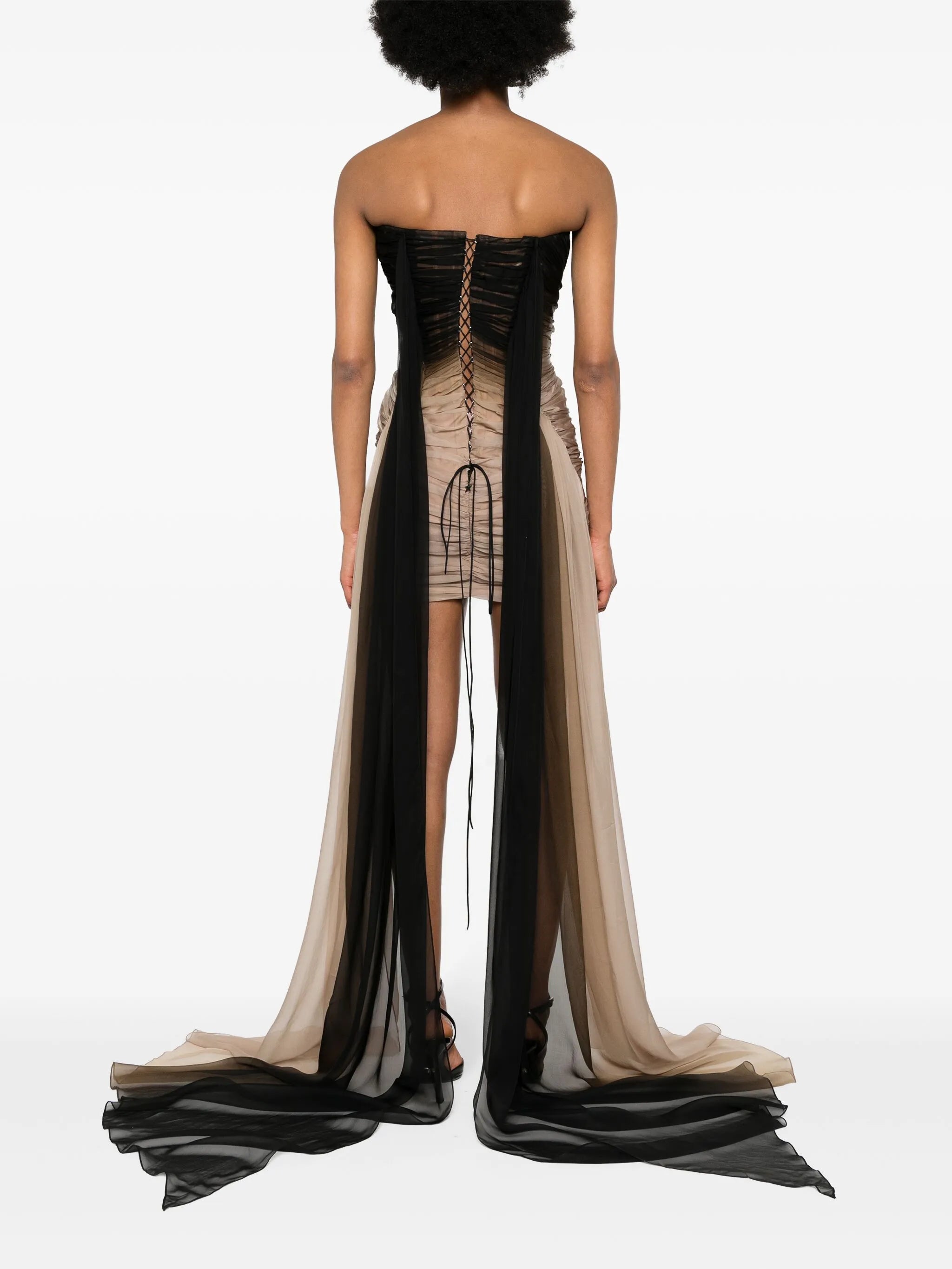 gradient corset mini dress