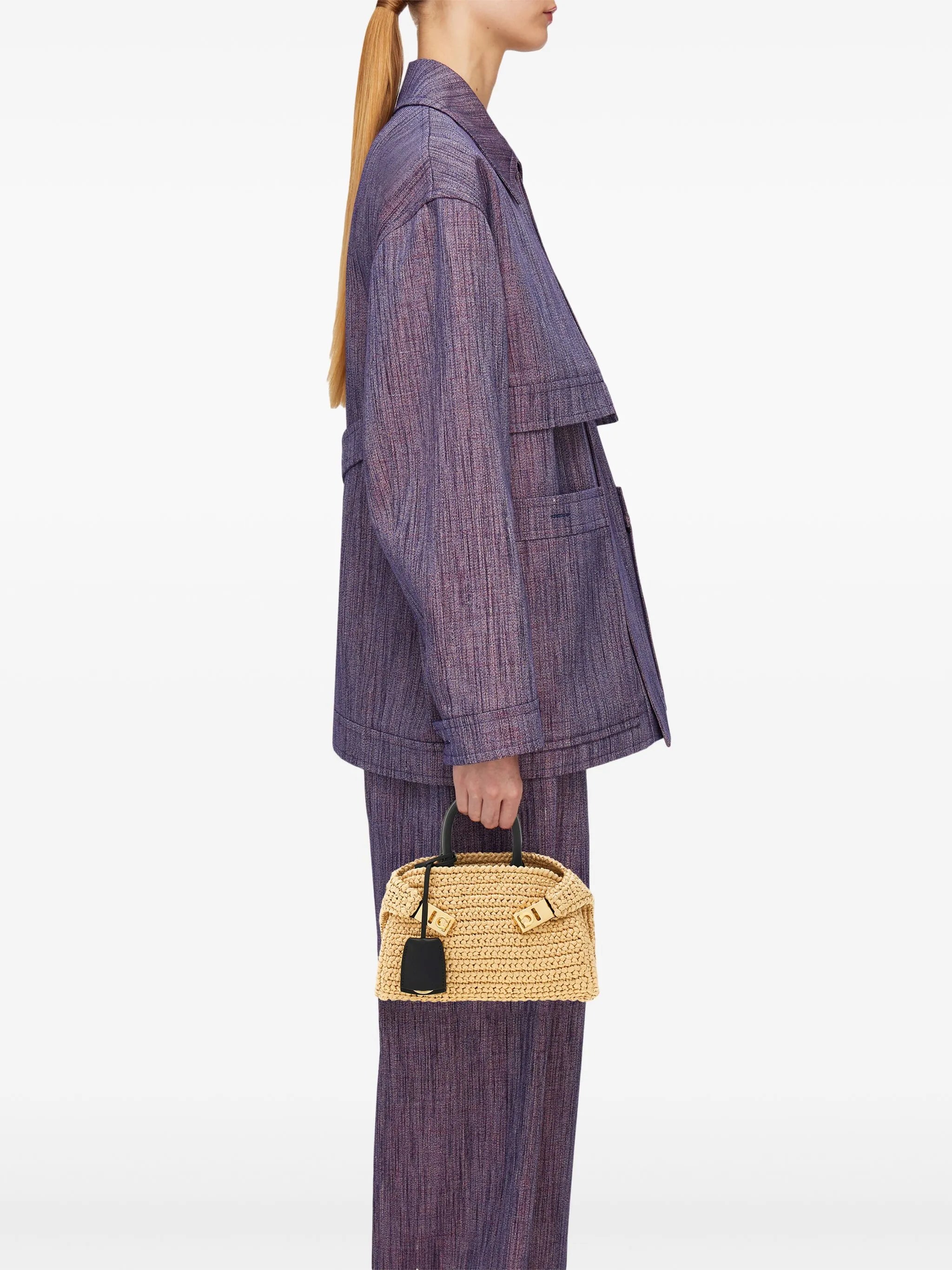 mini Hug woven tote bag