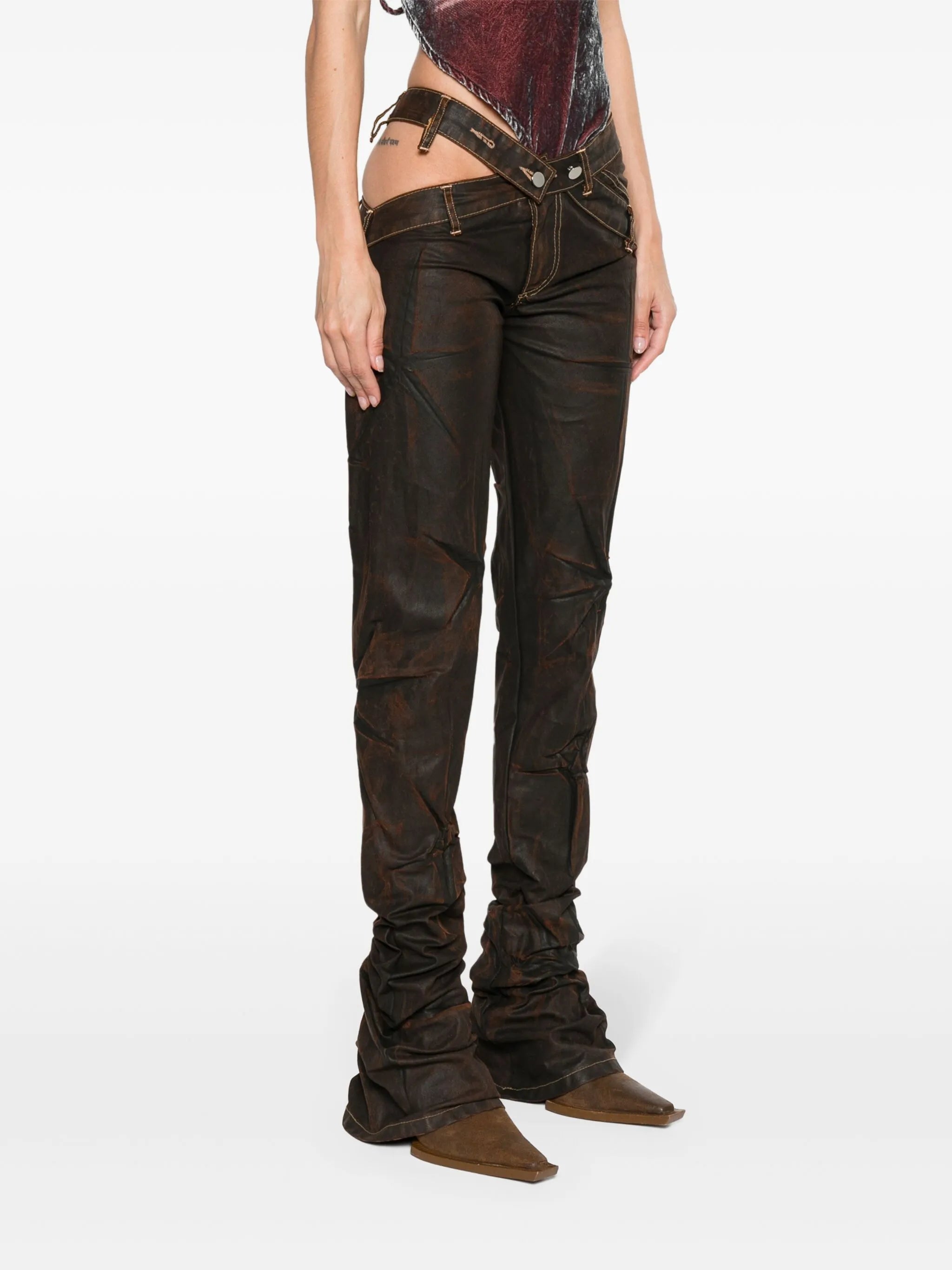 Bias Cut flared trousers