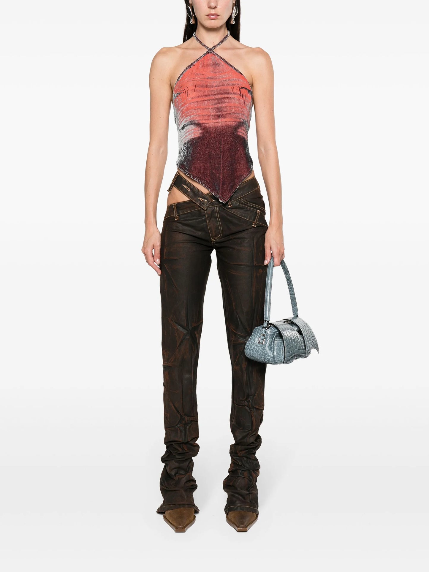 Bias Cut flared trousers
