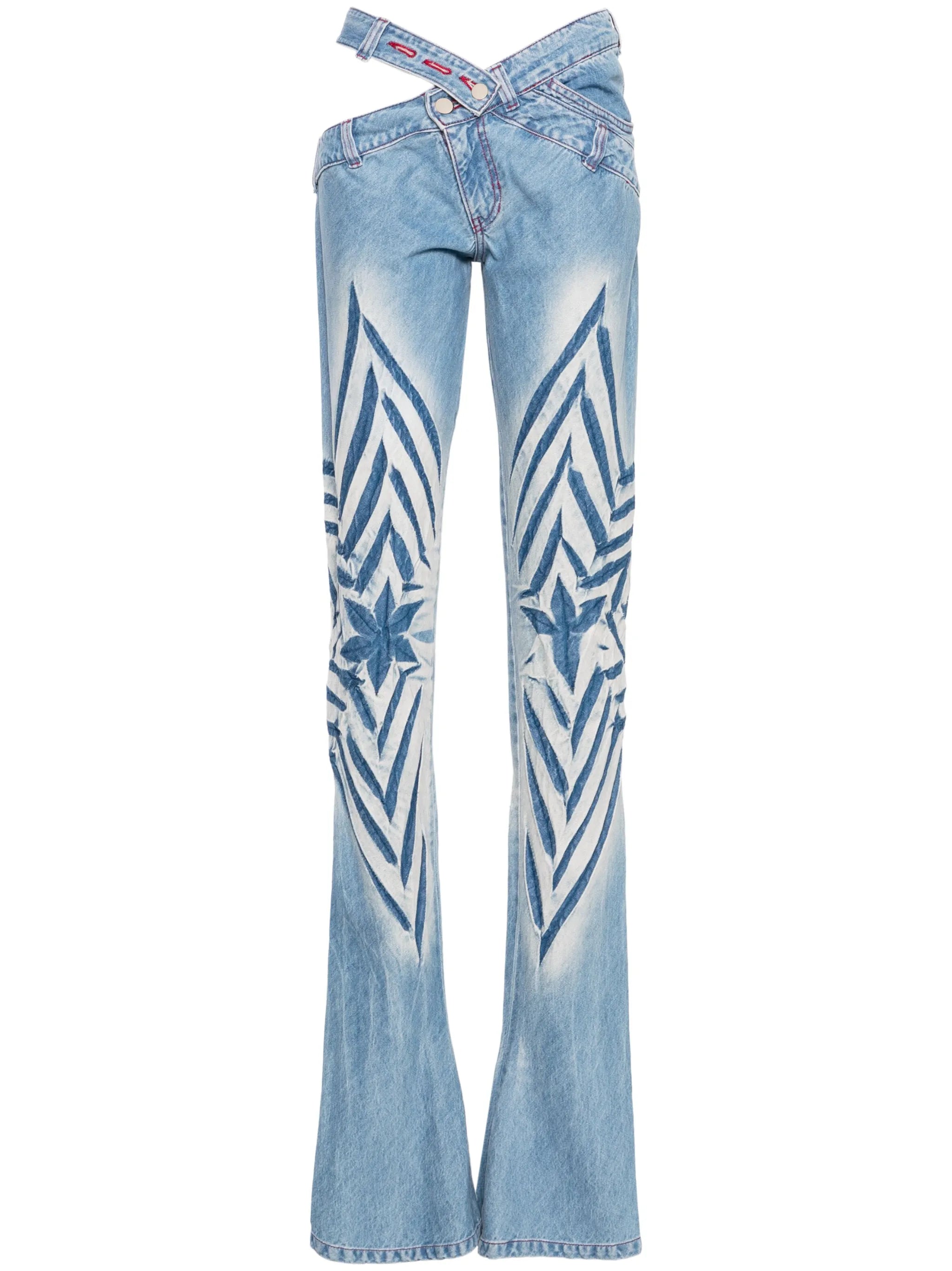 low-rise bootcut jeans