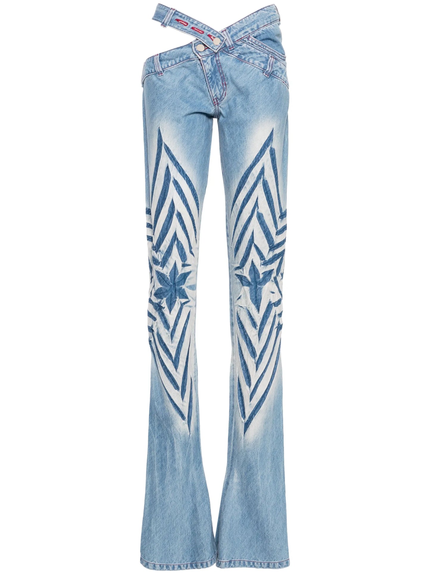 low-rise bootcut jeans