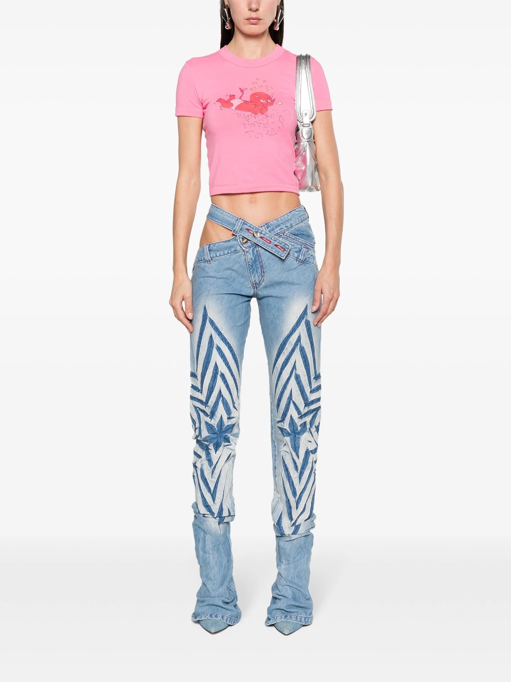 low-rise bootcut jeans