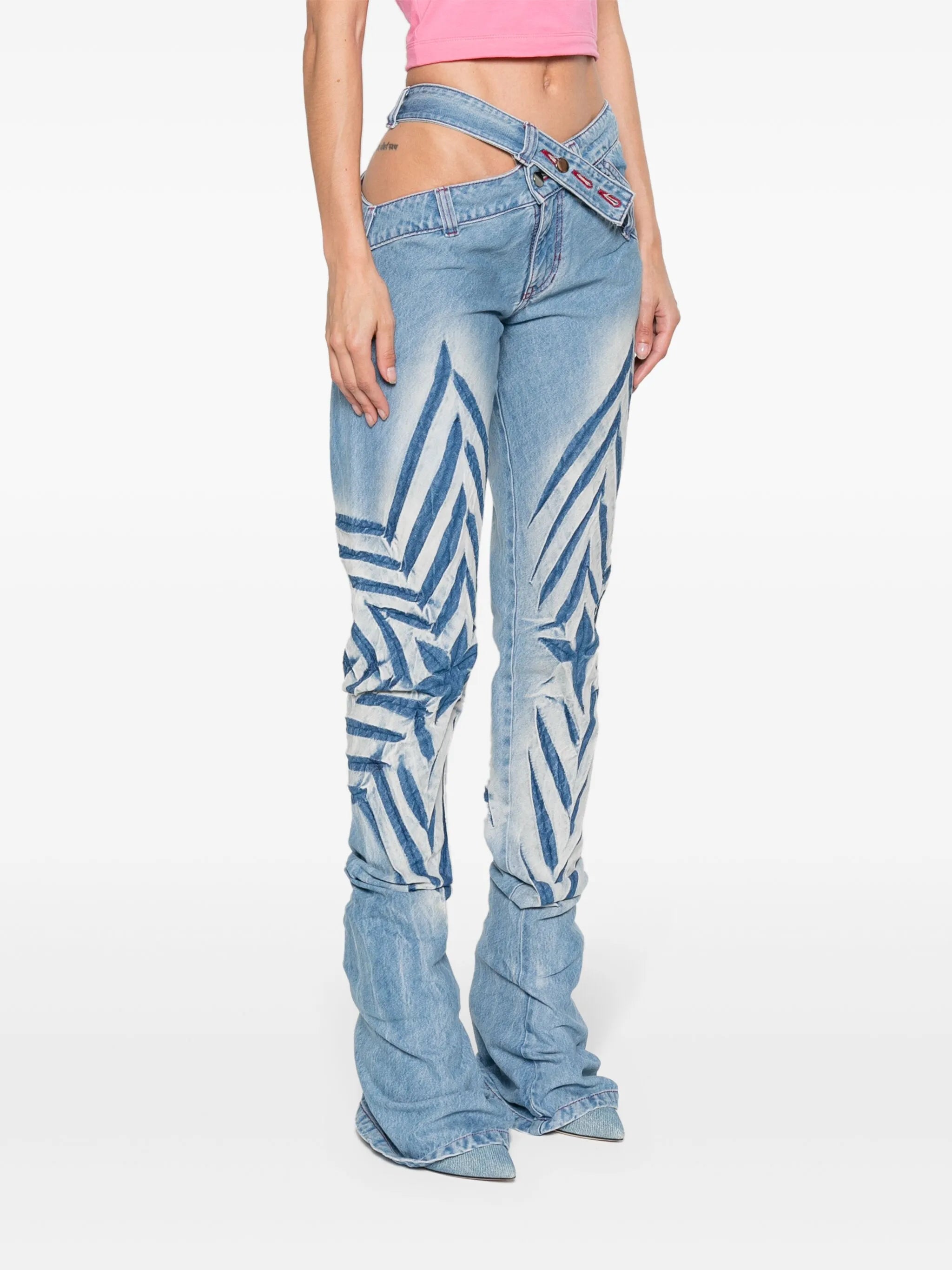 low-rise bootcut jeans