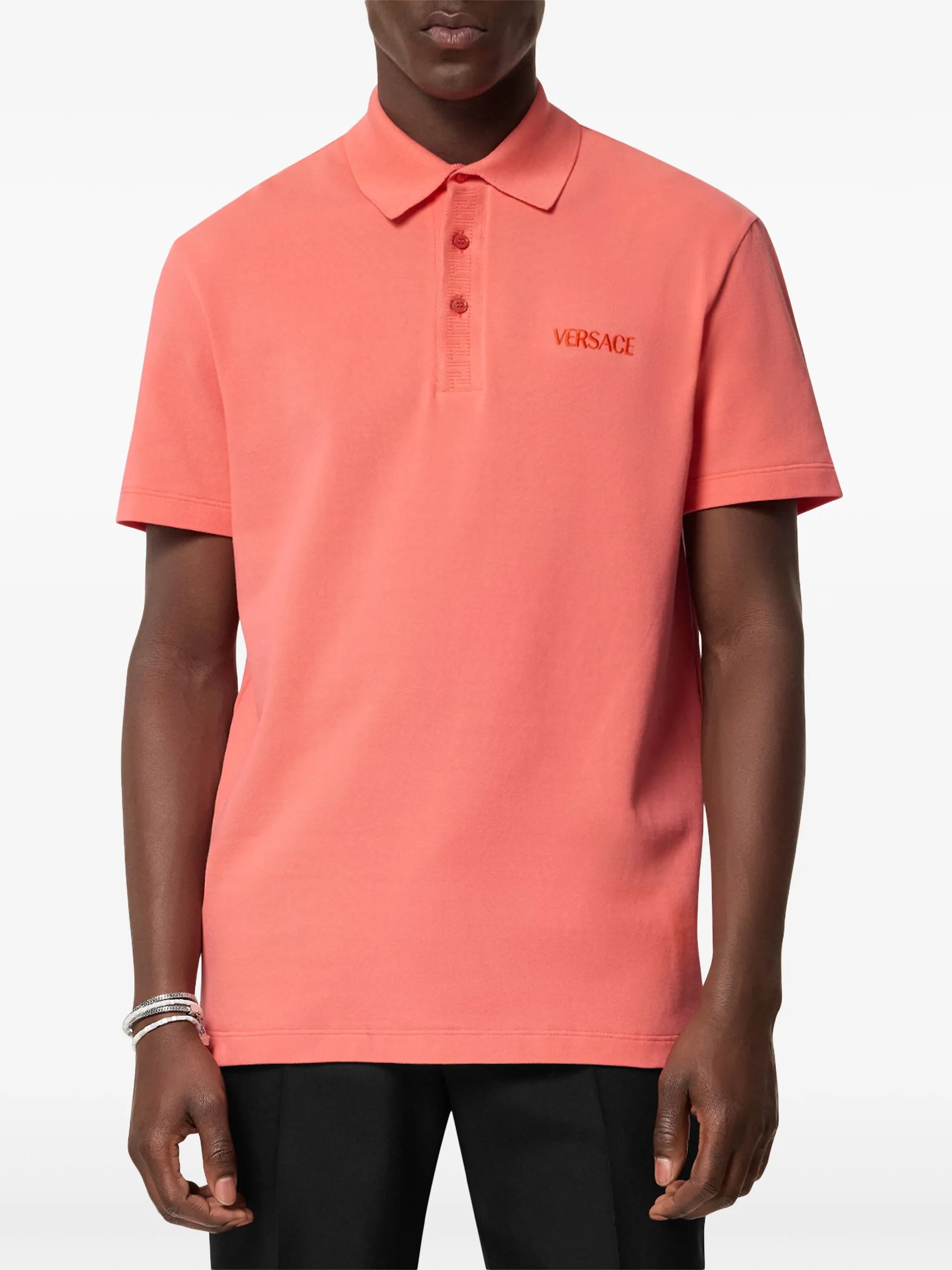 logo-embroidered polo shirt