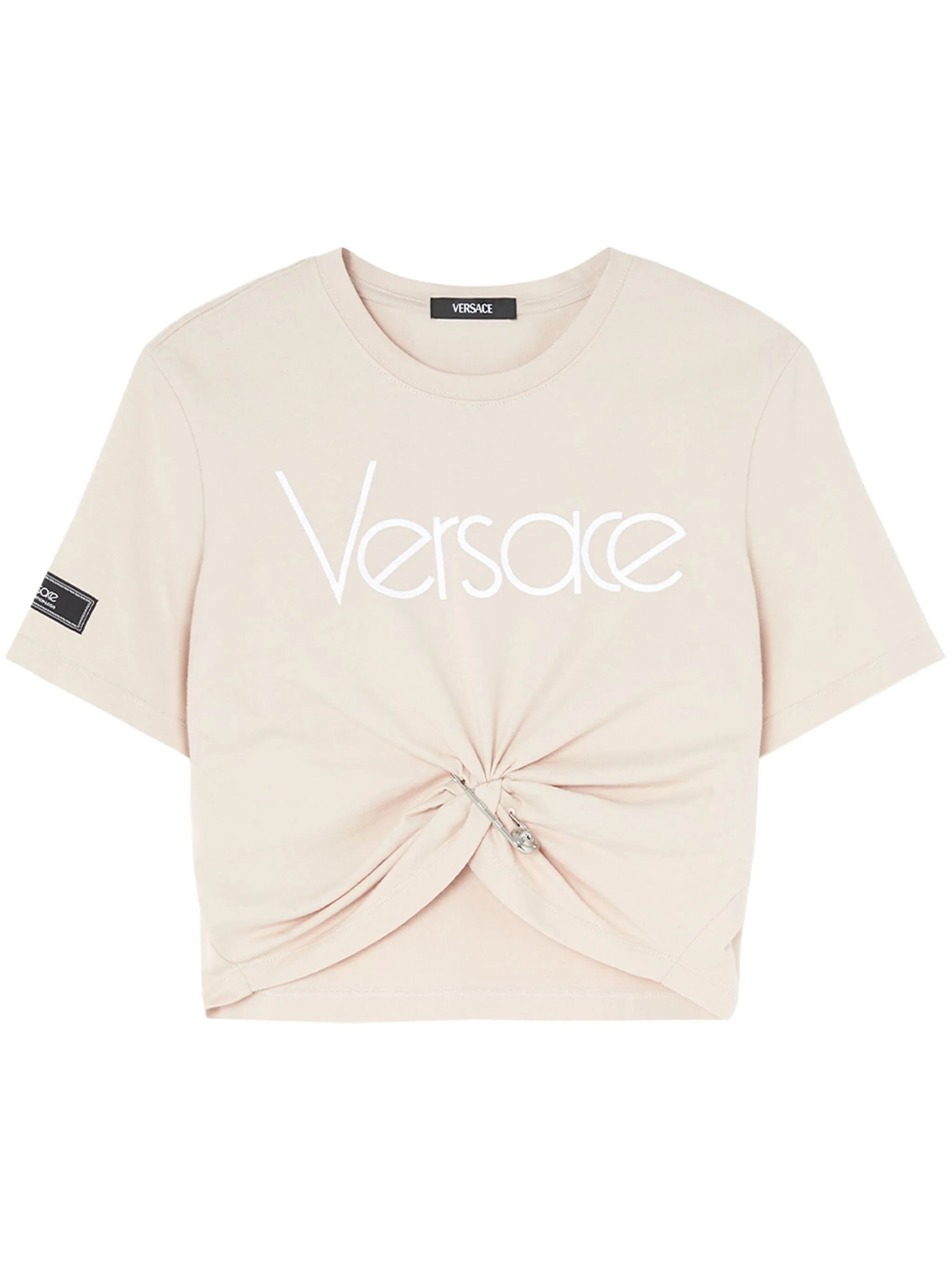 Safety Pin cropped T-shirt