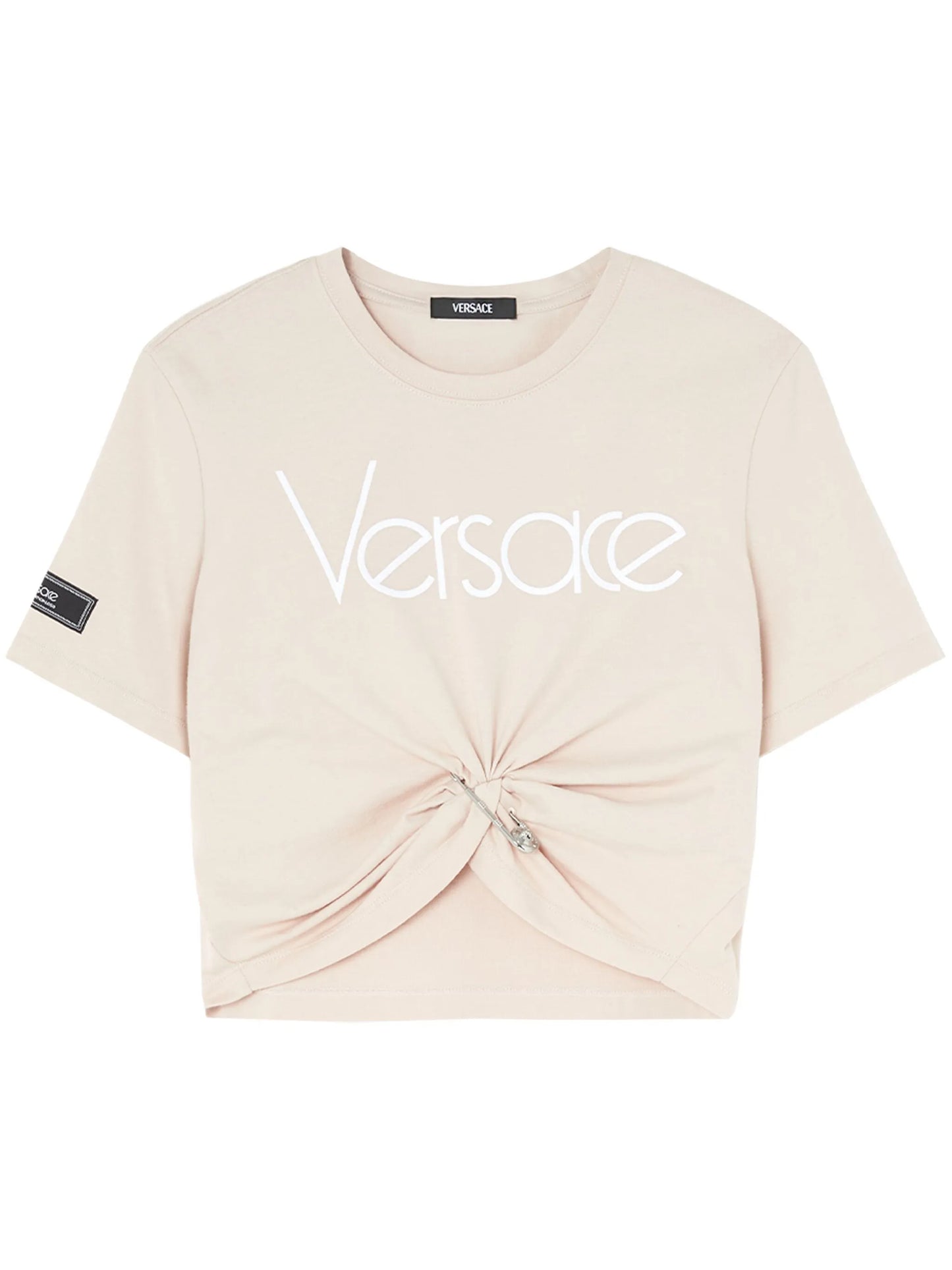 Safety Pin cropped T-shirt