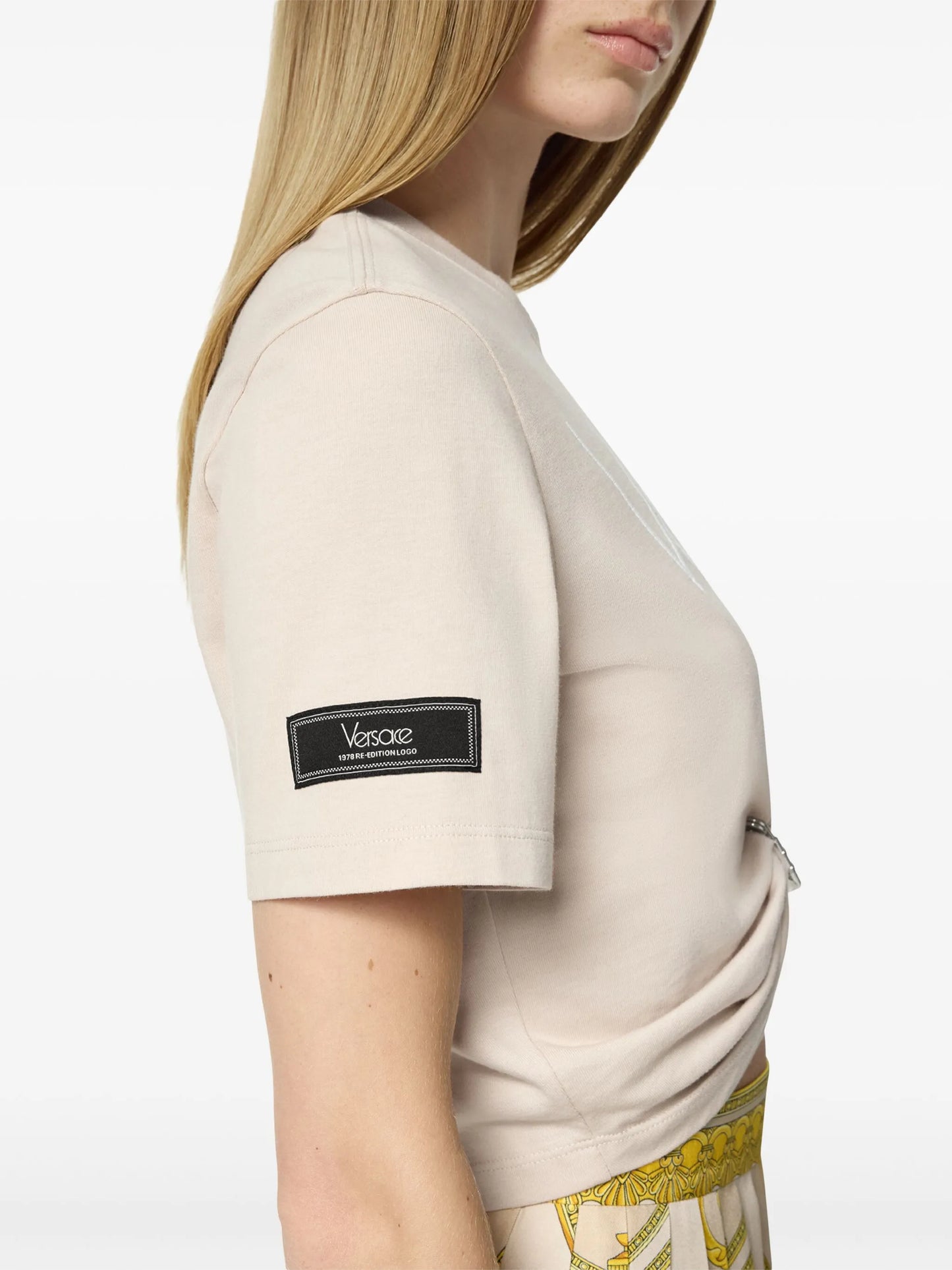 Safety Pin cropped T-shirt