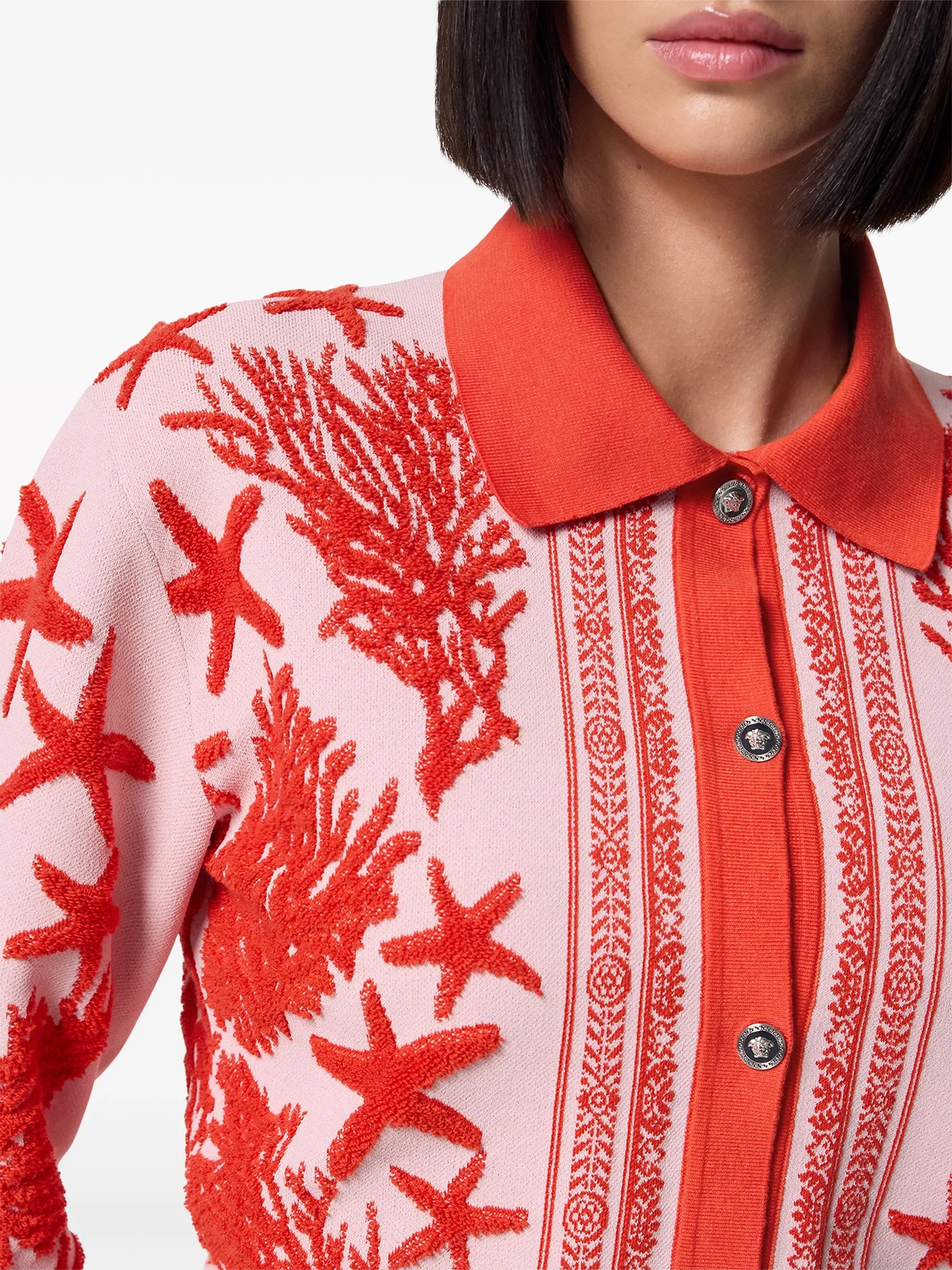 Barocco Sea polo cardigan
