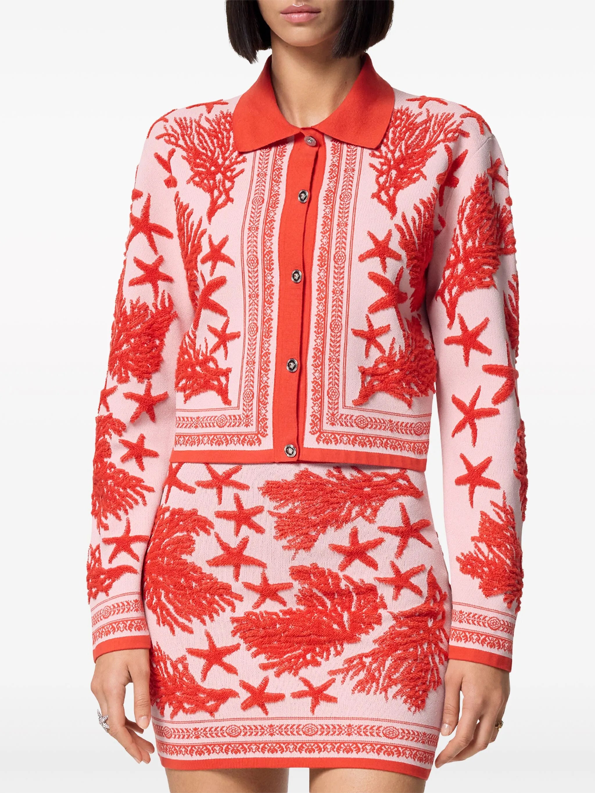 Barocco Sea polo cardigan