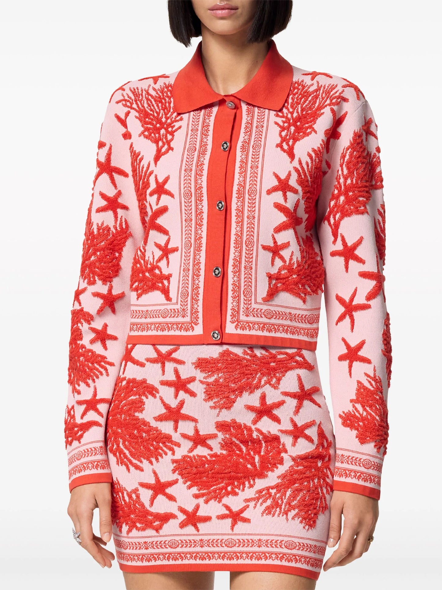 Barocco Sea polo cardigan