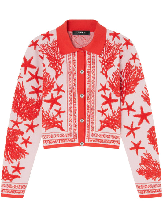 Barocco Sea polo cardigan