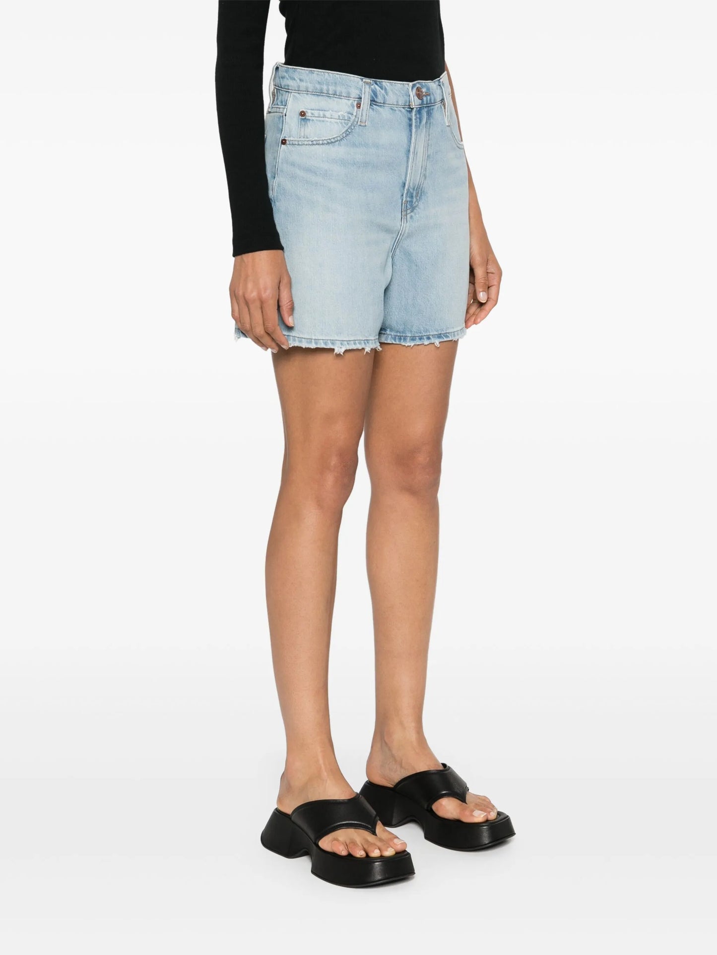 The Easy high-rise denim shorts