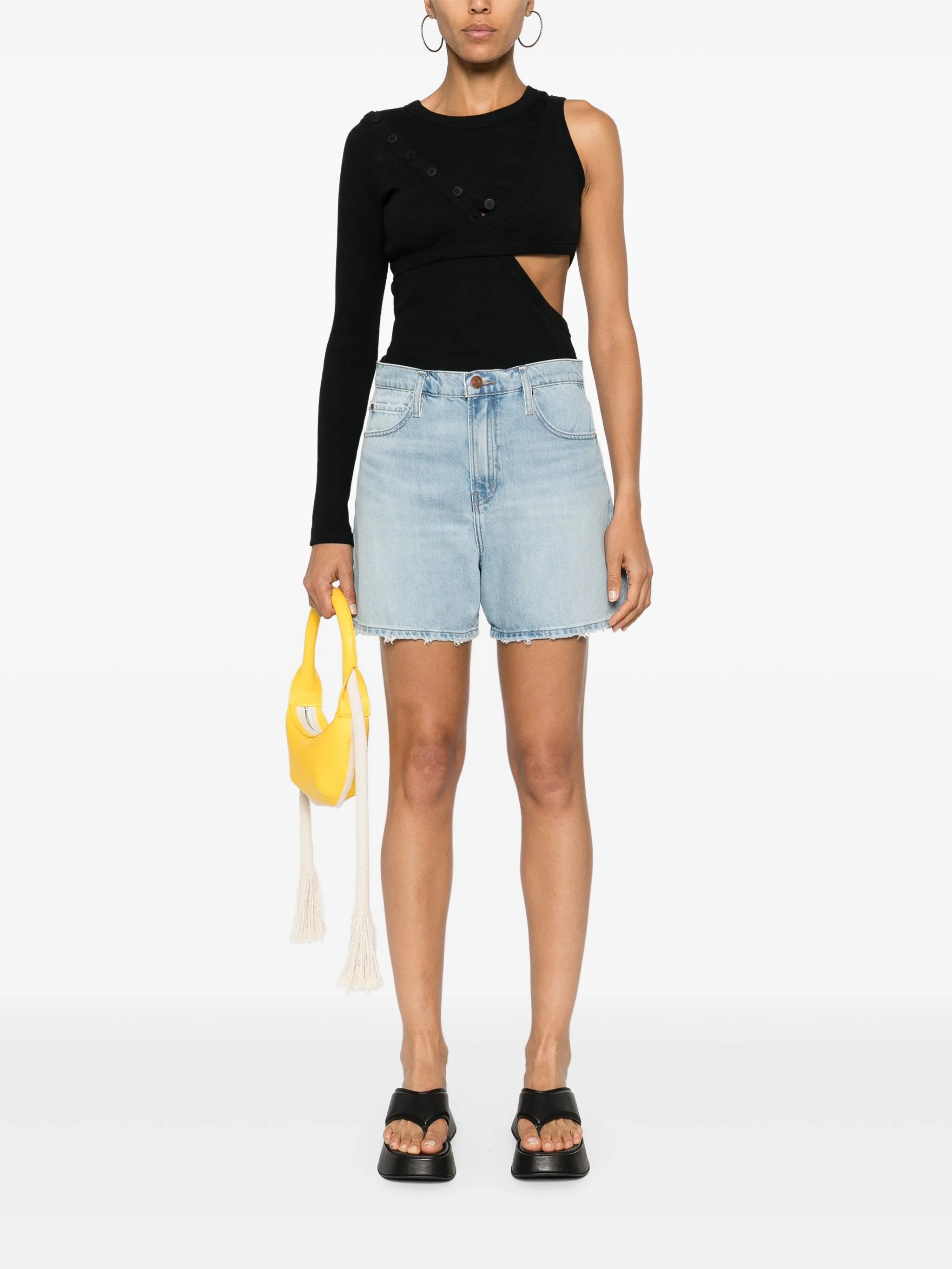 The Easy high-rise denim shorts