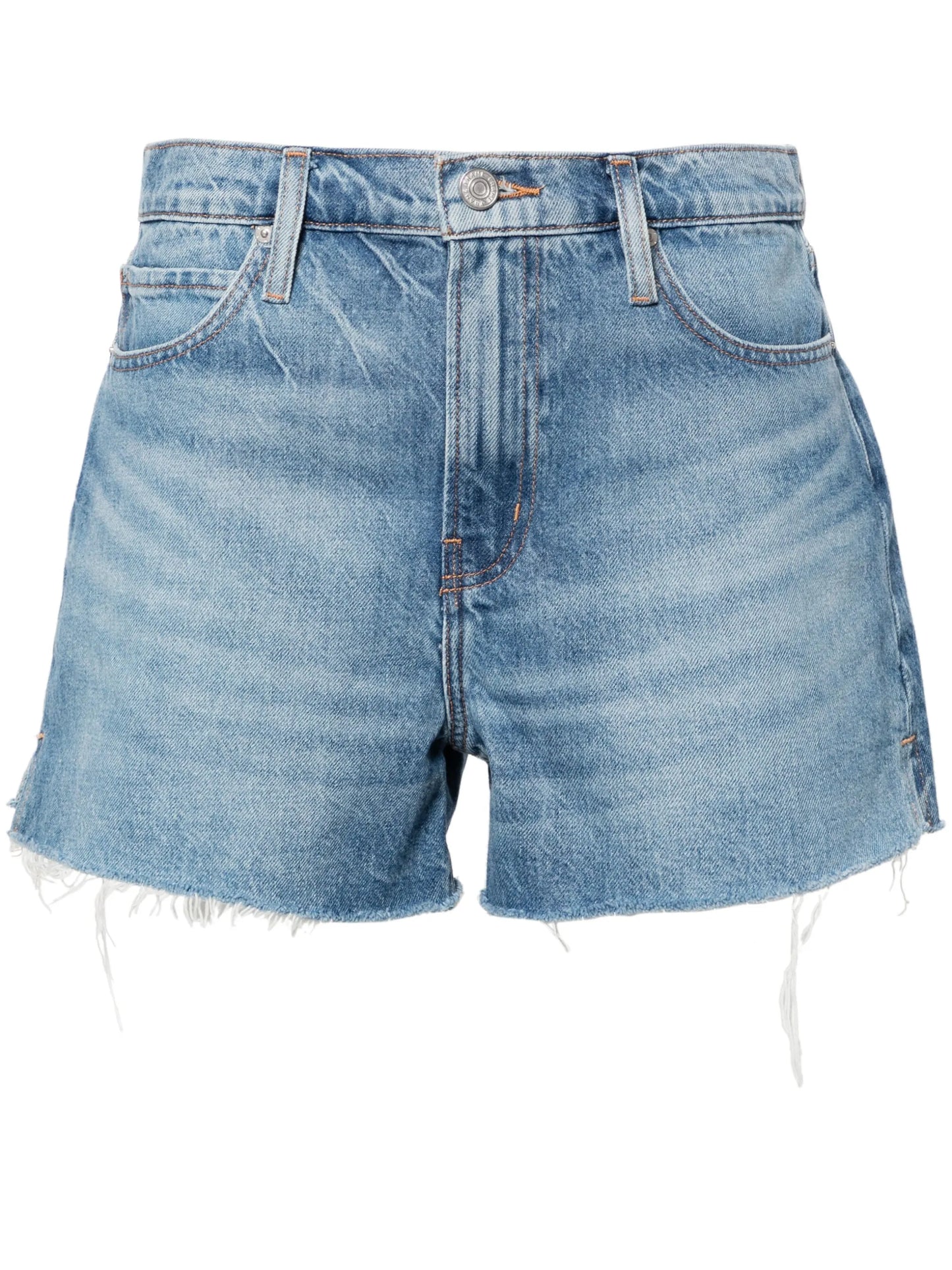 Vintage raw-cut denim shorts