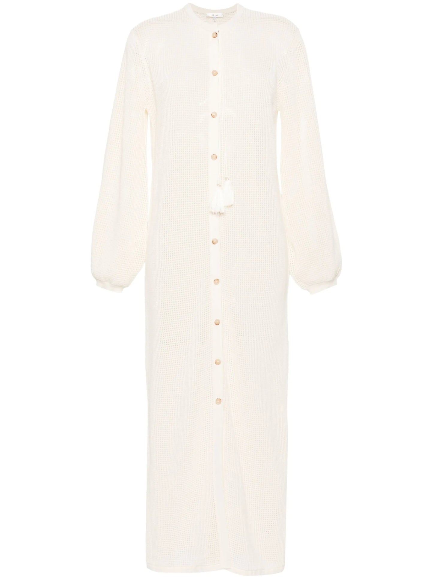 crochet-knit maxi kaftan