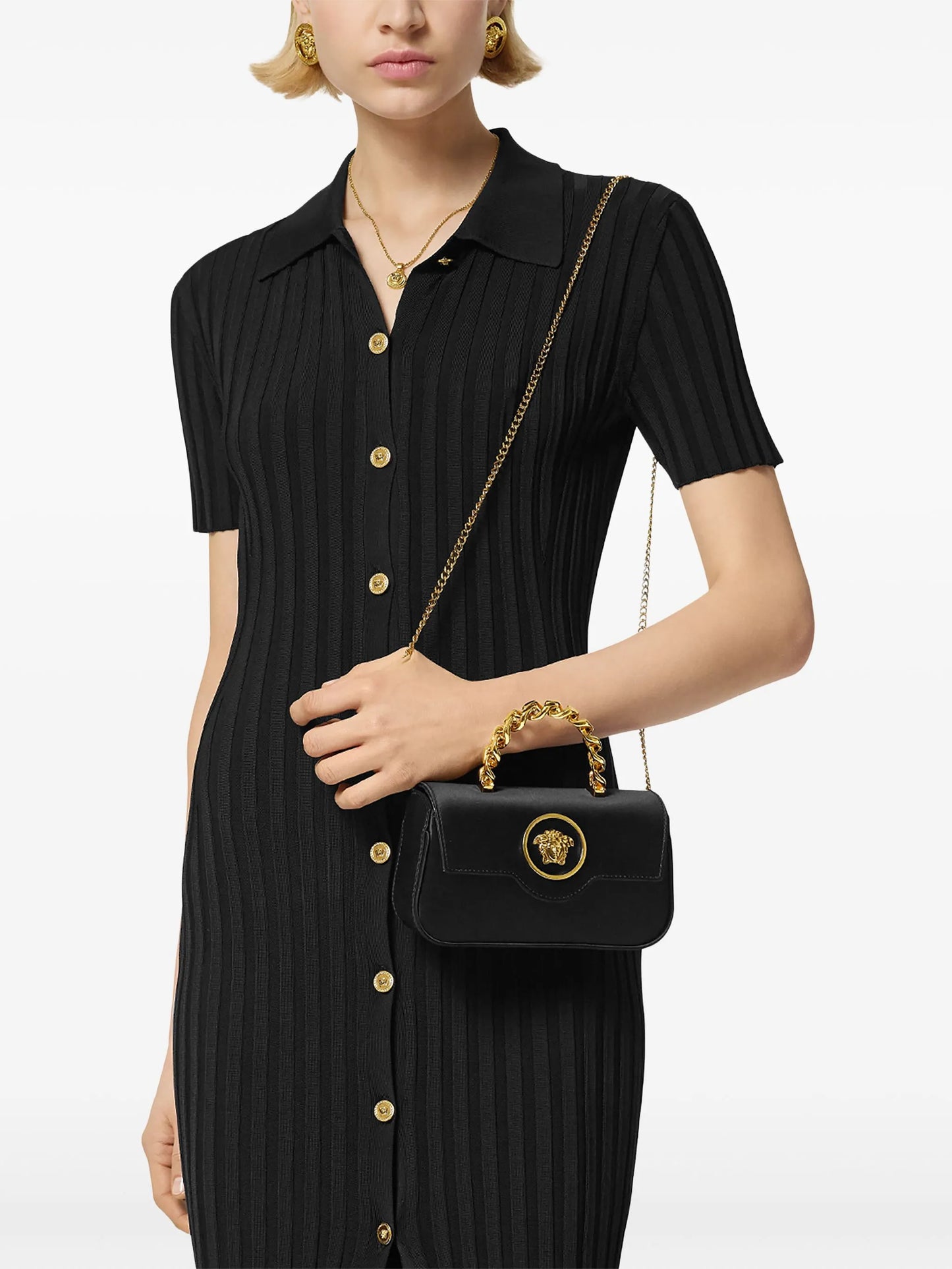La Medusa satin mini bag