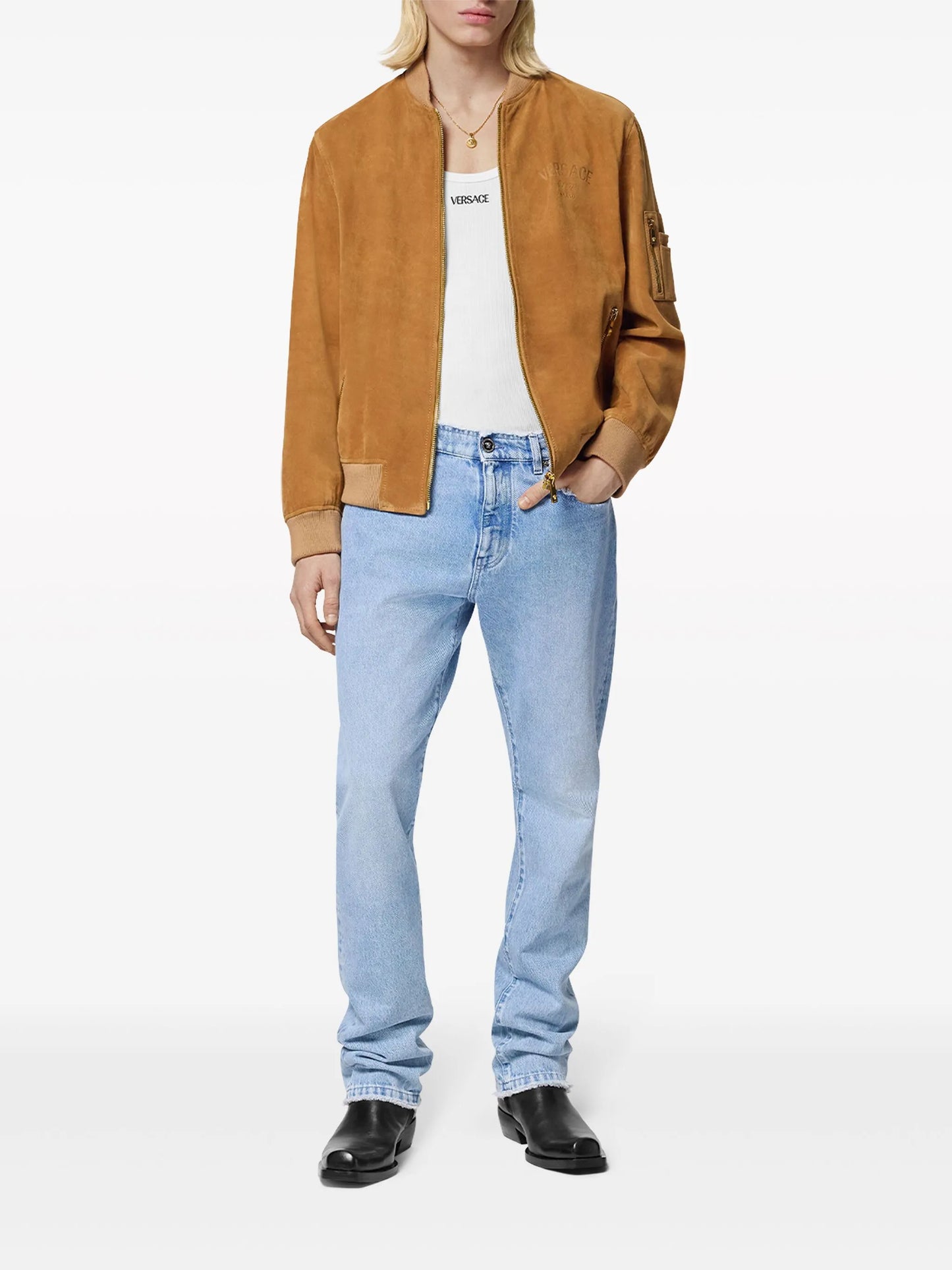 suede bomber jacket