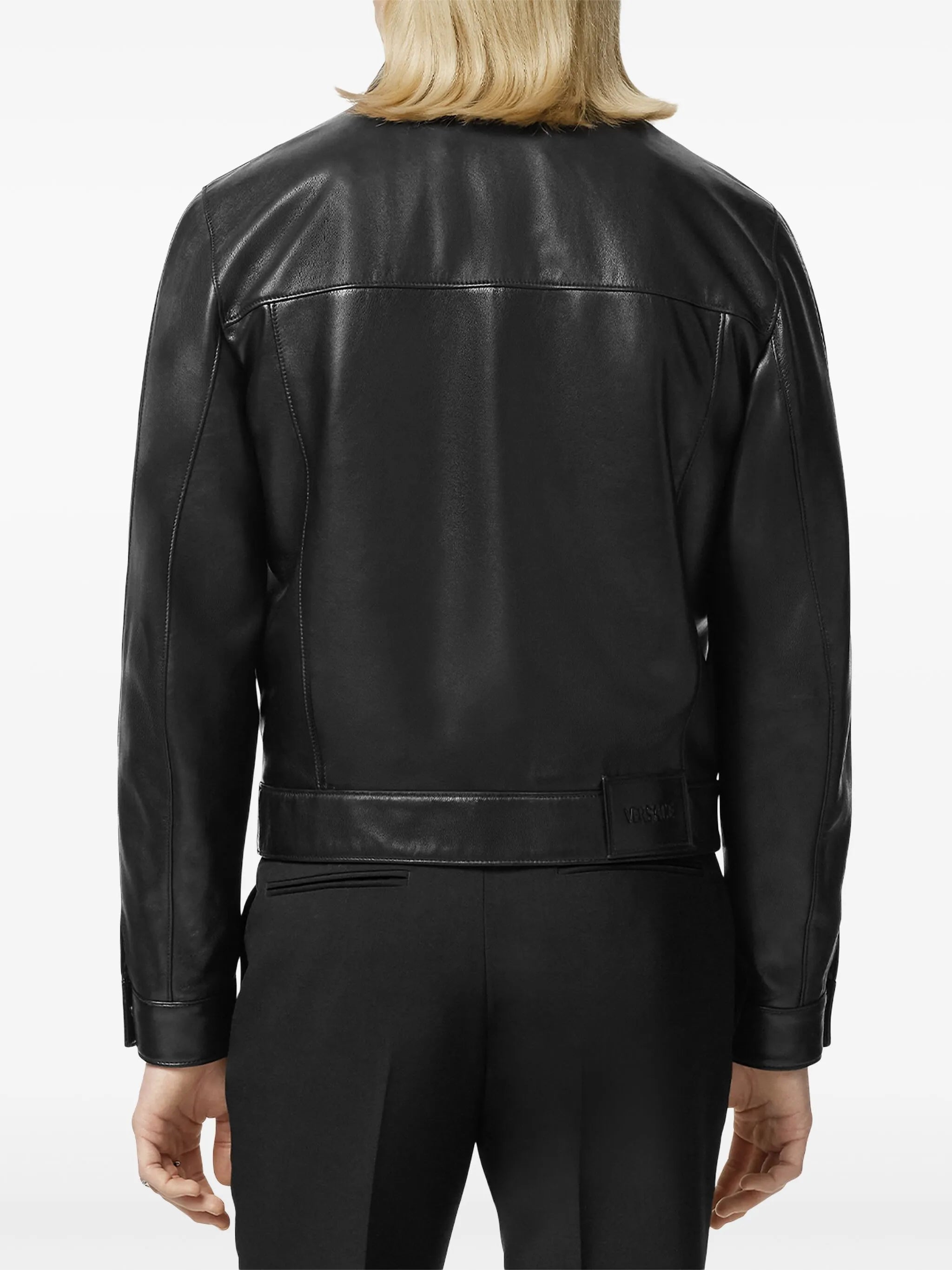 leather blouson jacket
