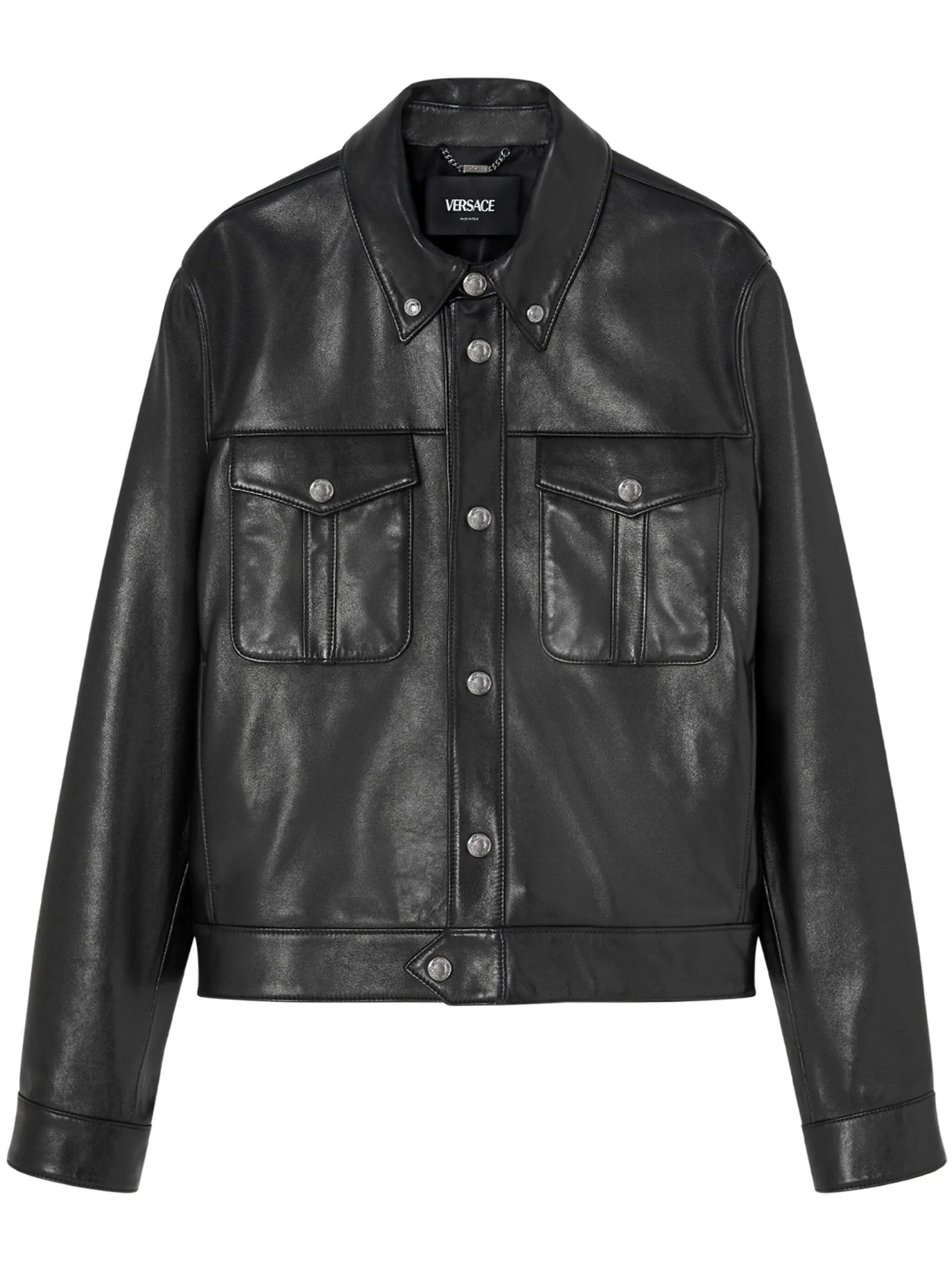 leather blouson jacket