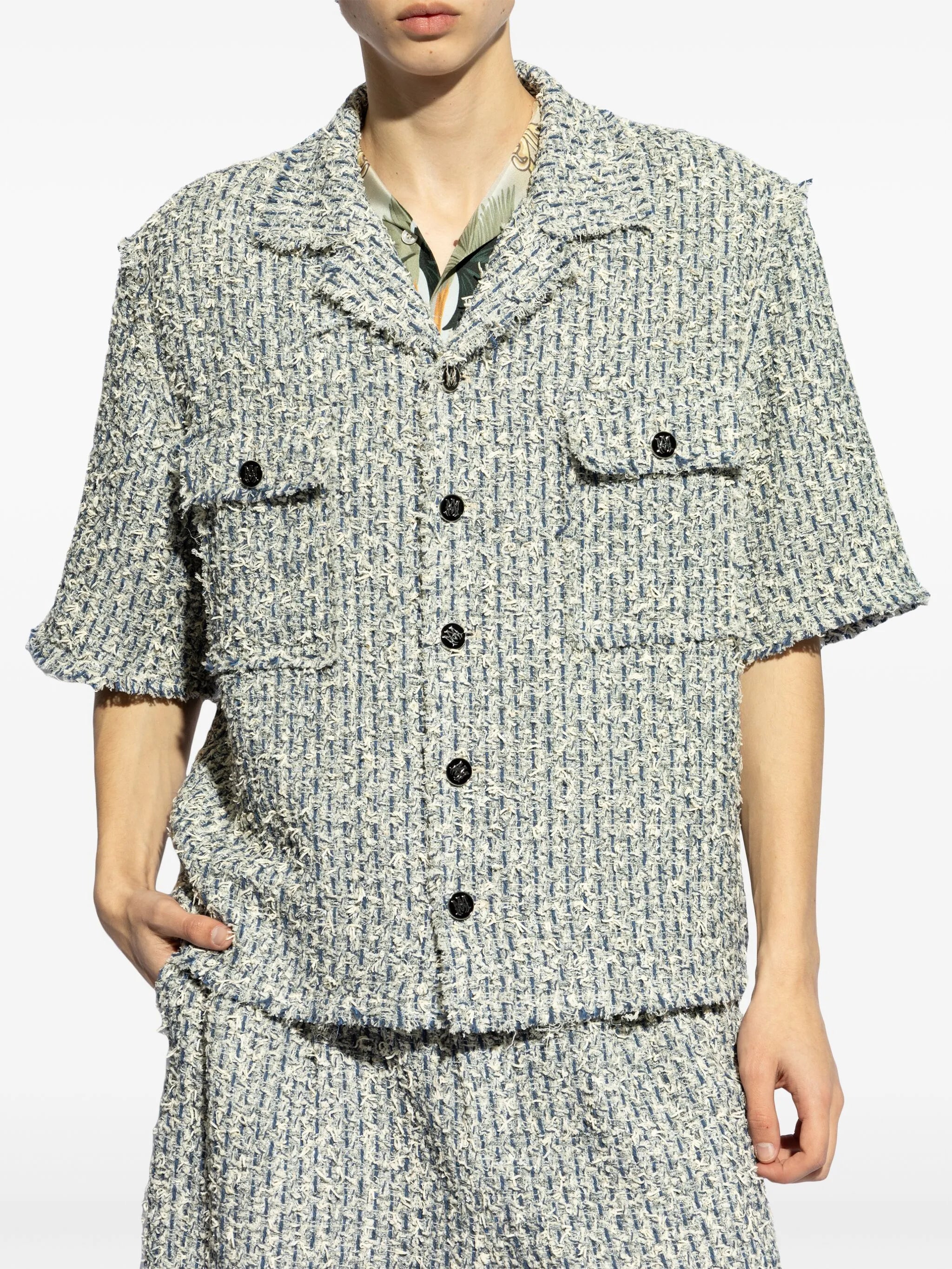 logo-engraved button shirt
